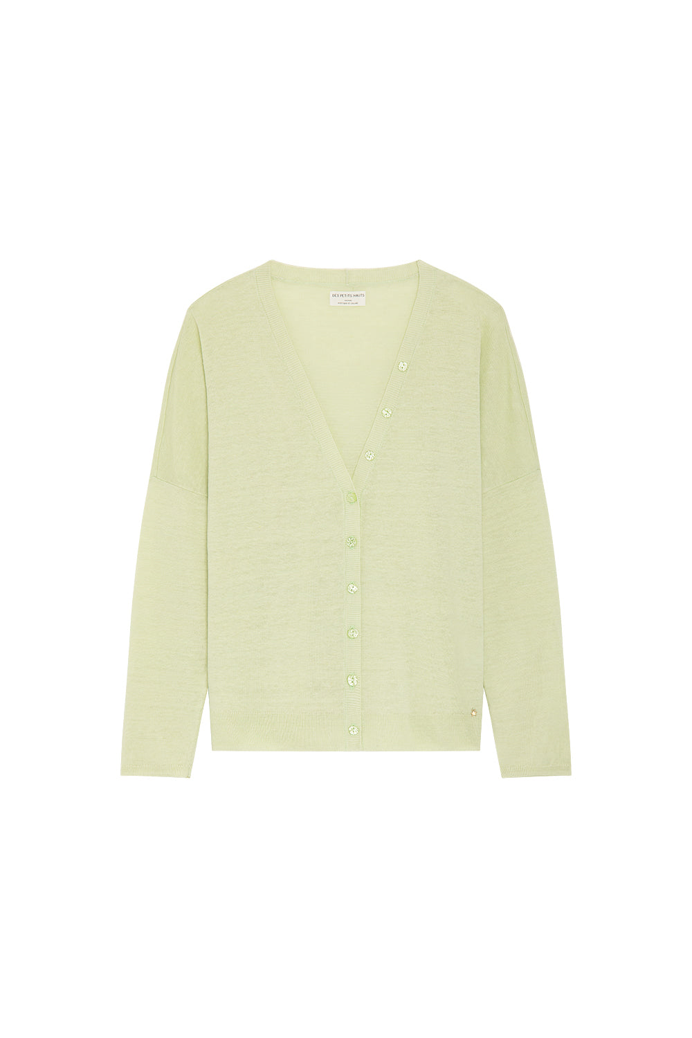 Gilet / Cardigan Des Petits Hauts - Taille 36 (1) - Couleur Blanc Bleu - Coton - Occasion Très Bon état