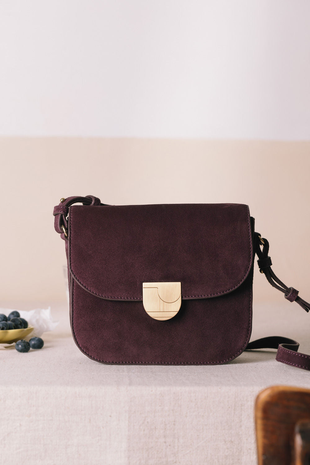 Lenny bag in purple / burgundy leather&nbsp;