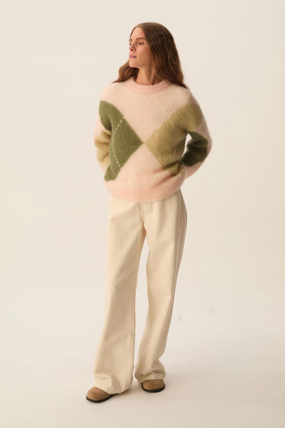 Pull Bretzel Argyle Poudre