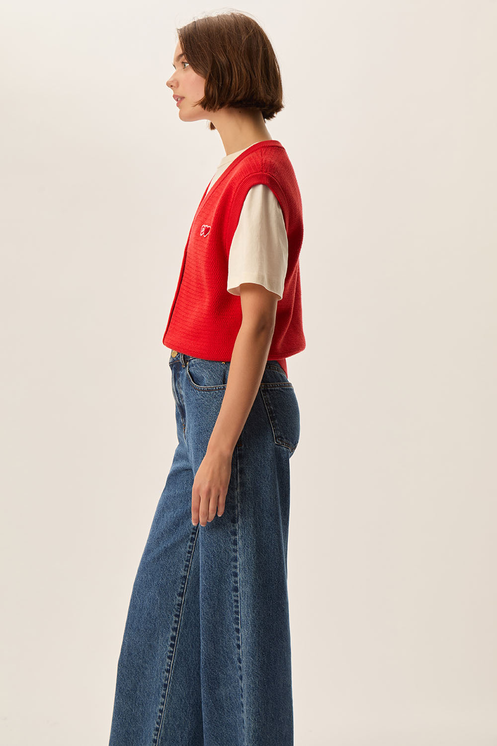 Gilet sans manches Ceylan Rouge