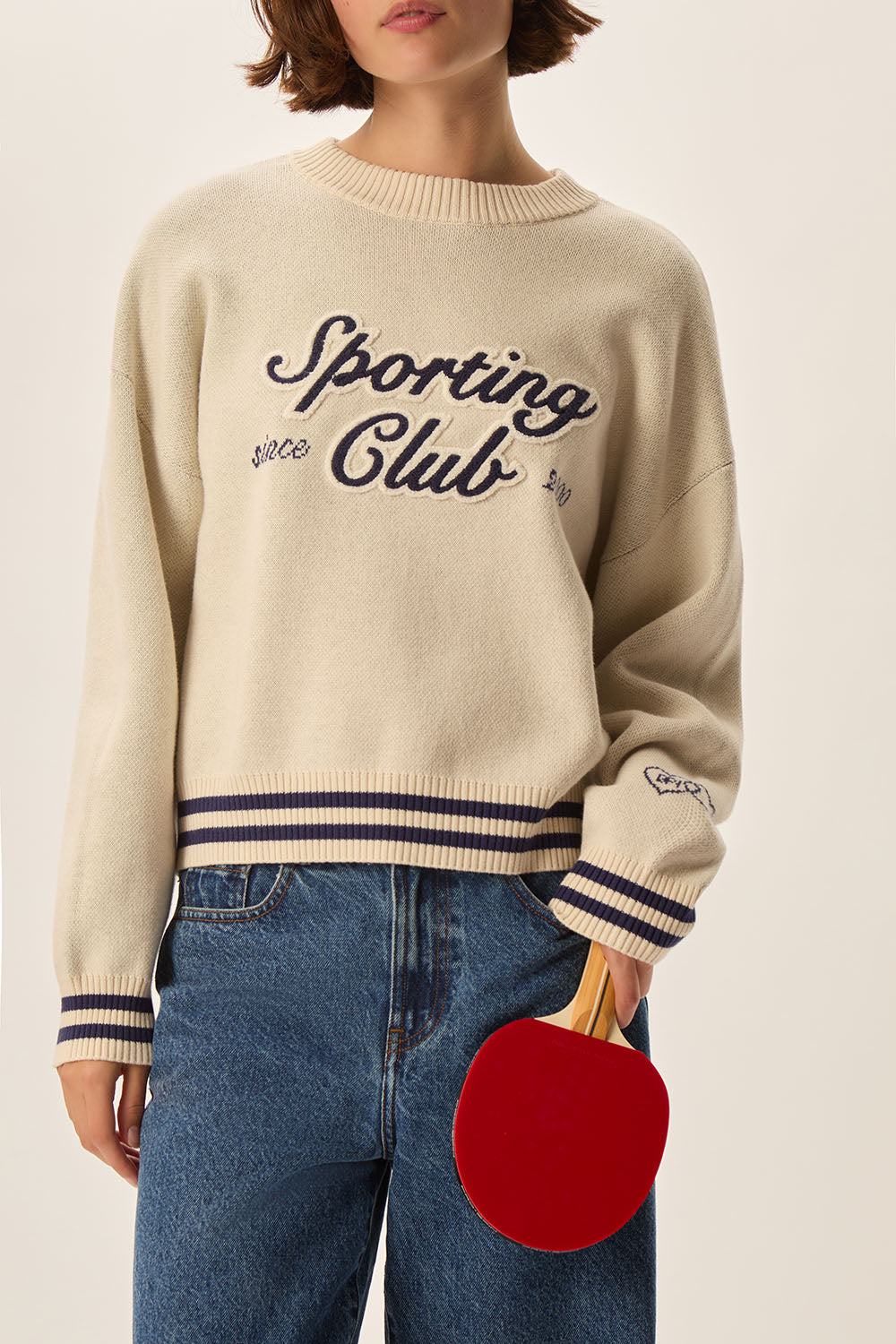 Jumper Cesar Creme/Marine