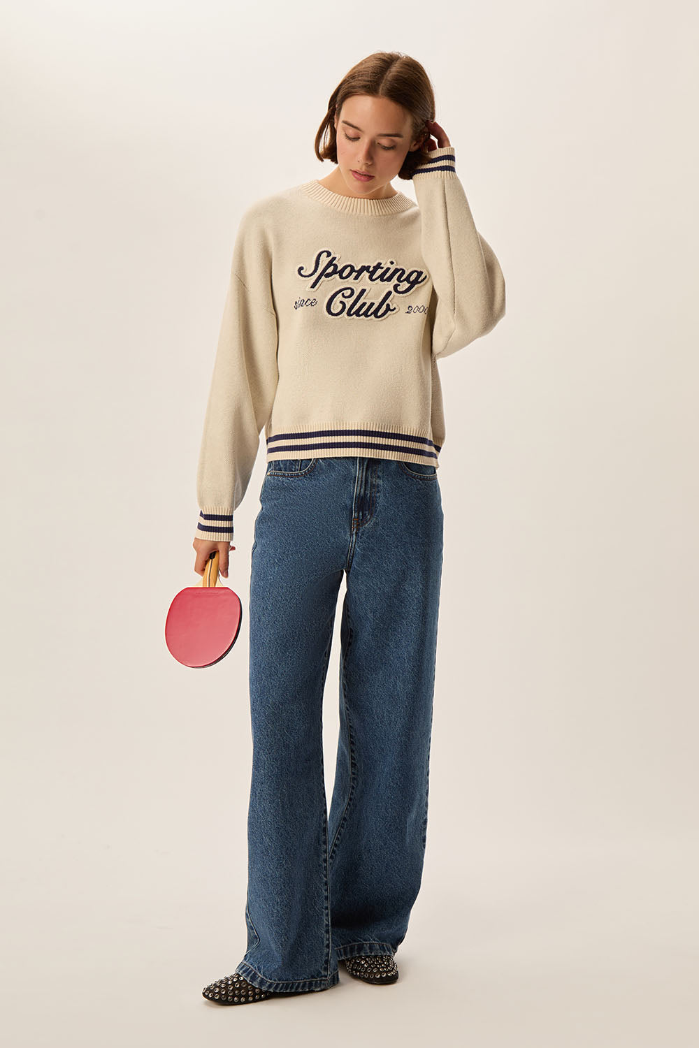 Jumper Cesar Creme/Marine