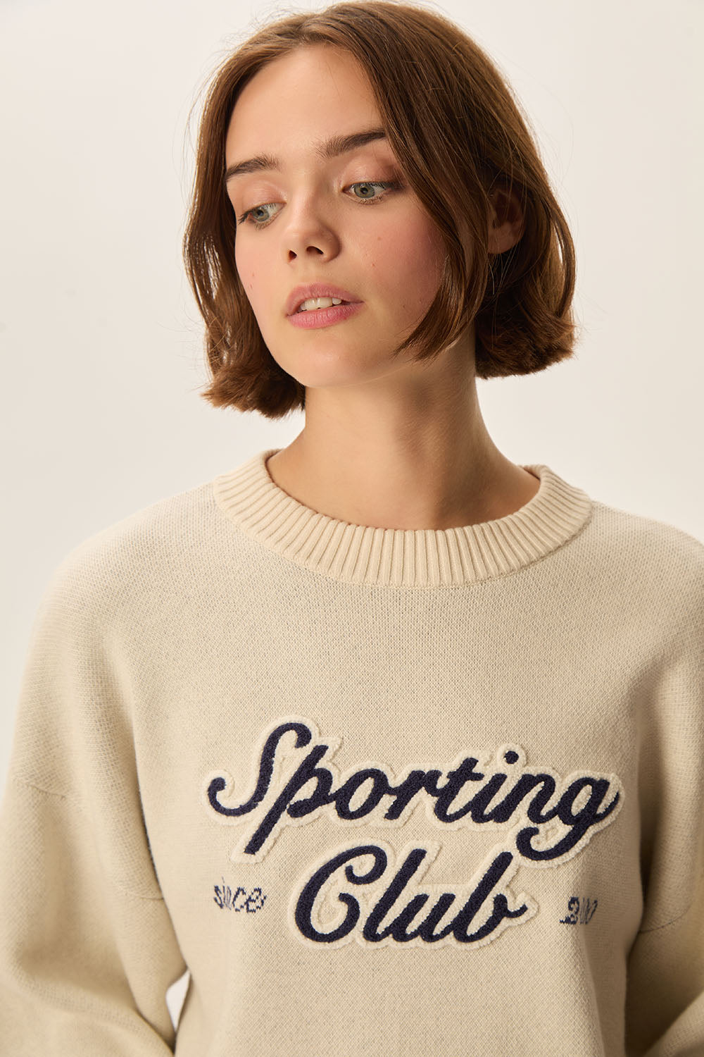 Jumper Cesar Creme/Marine