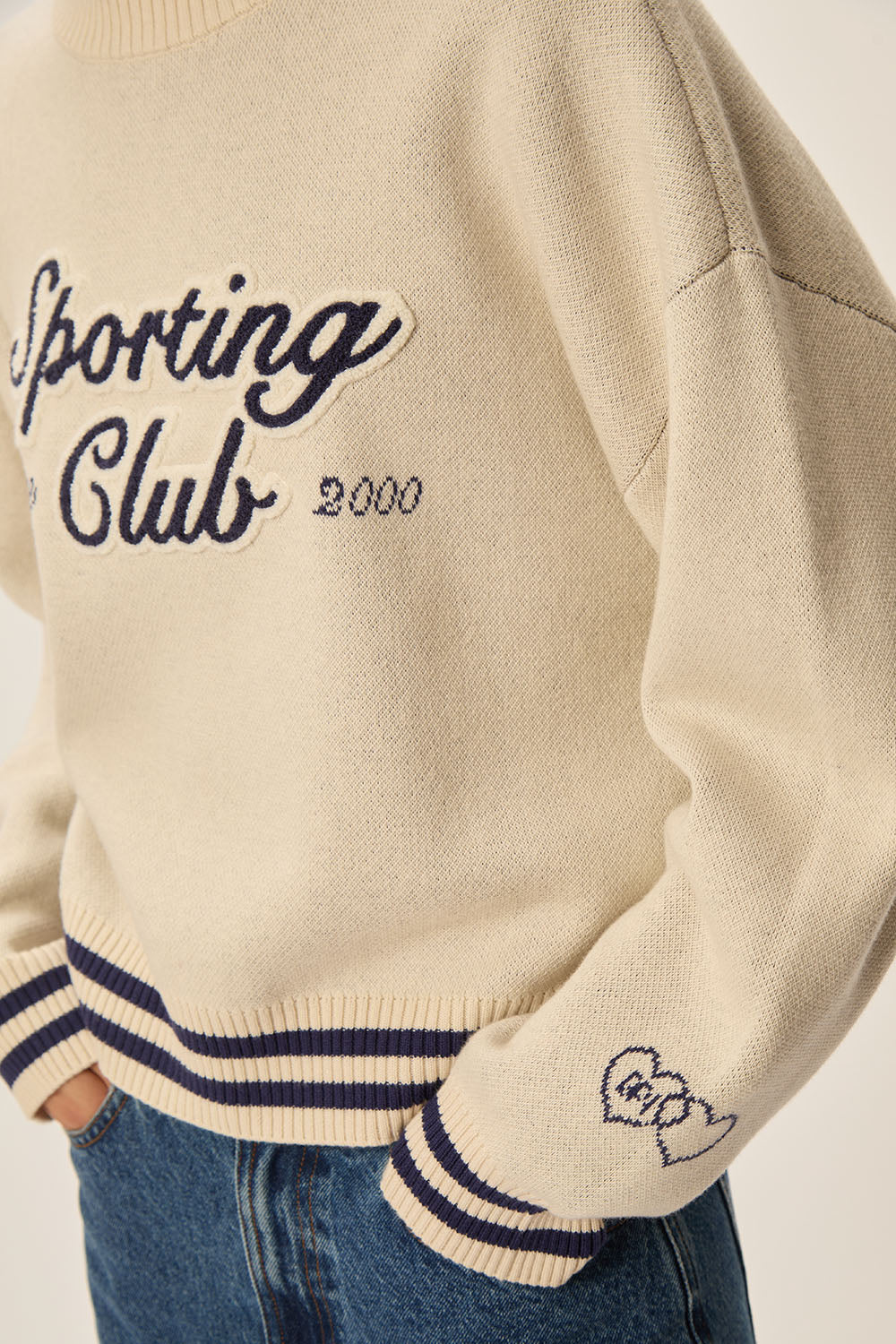 Jumper Cesar Creme/Marine