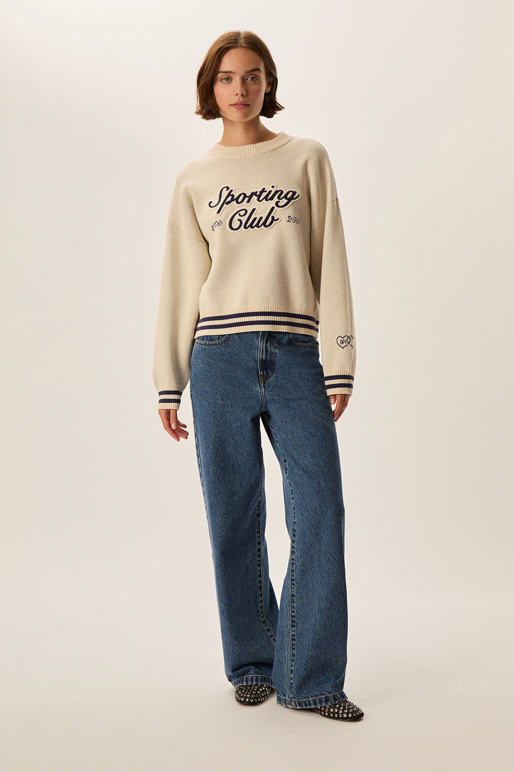 Jumper Cesar Creme/Marine