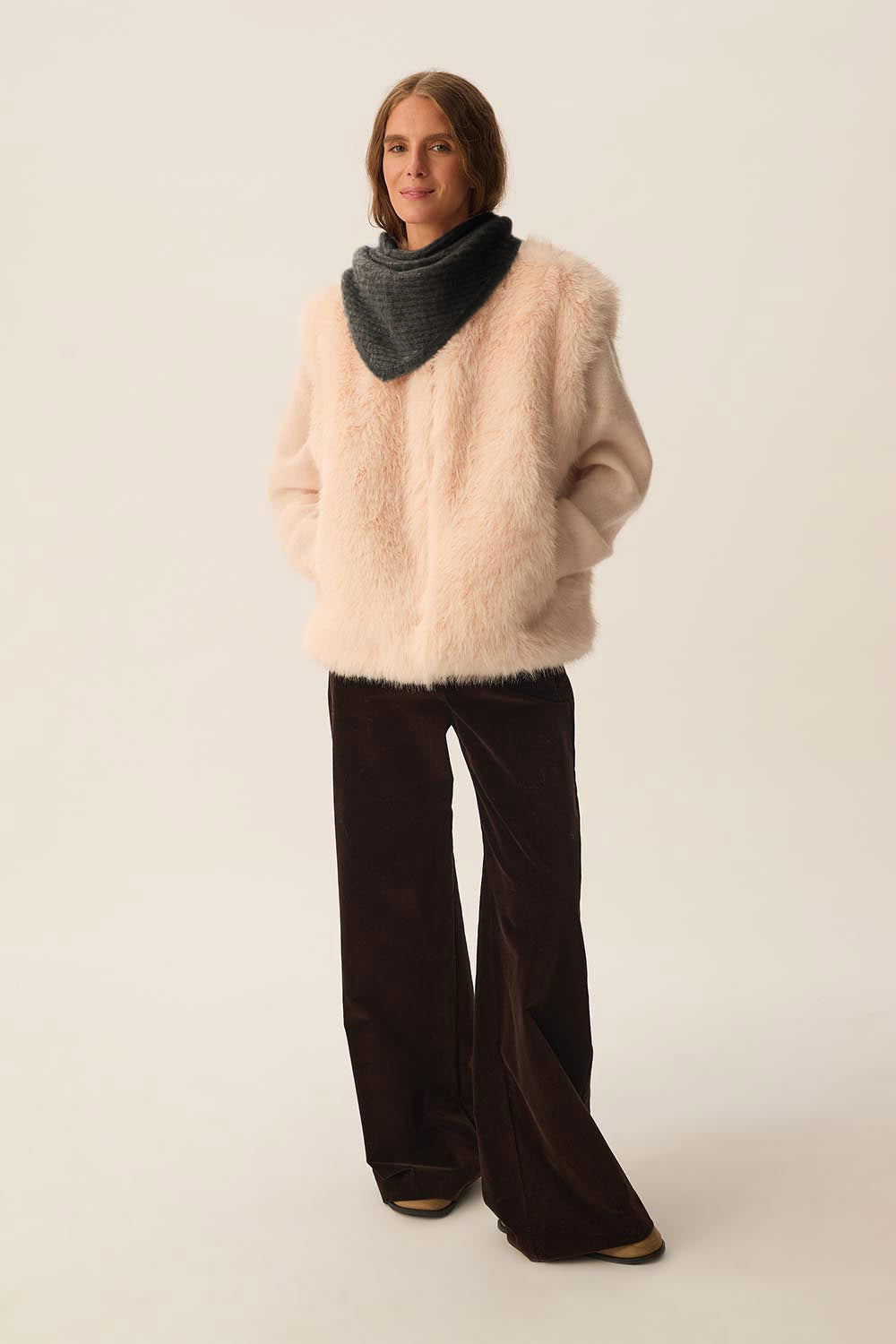 Echarpe triangle Aubelle Anthracite