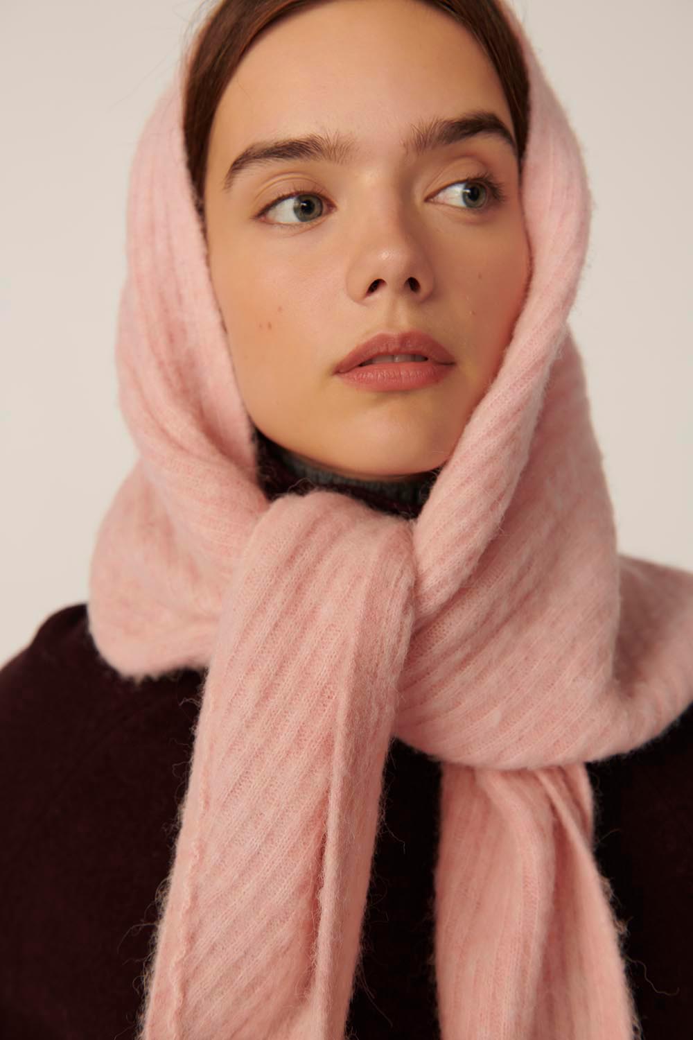 Echarpe triangle Aubelle Poudre