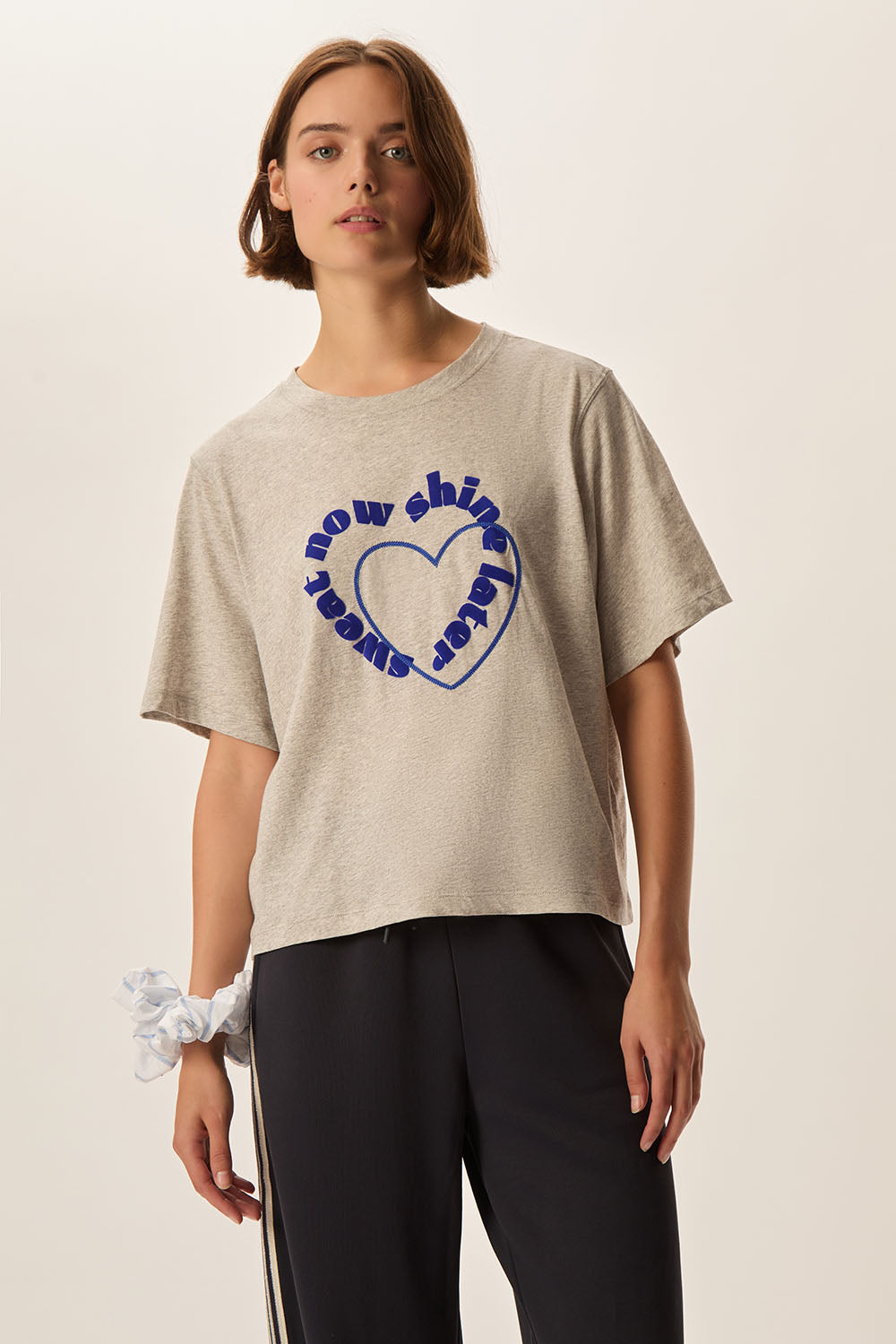 Tee-shirt Jolie Gris Chine