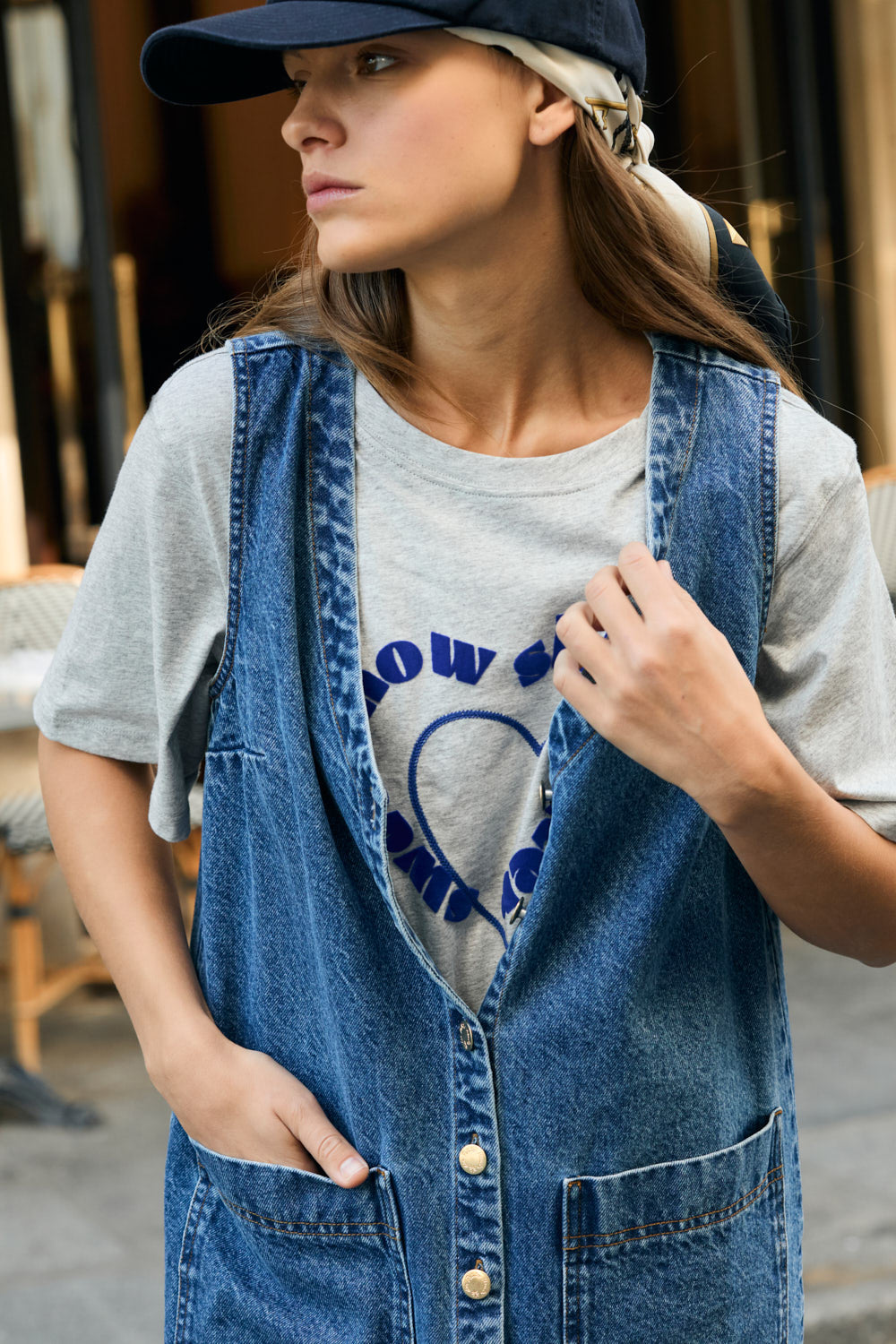 Tee-shirt Jolie Gris Chine