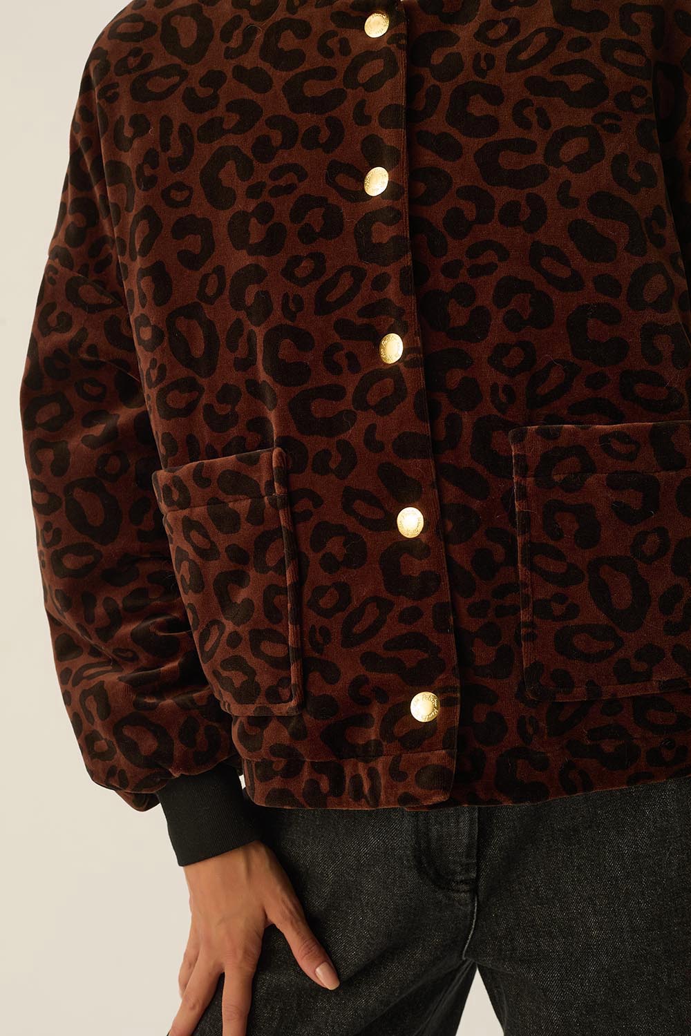 Knitted jacket Hilda Leopard
