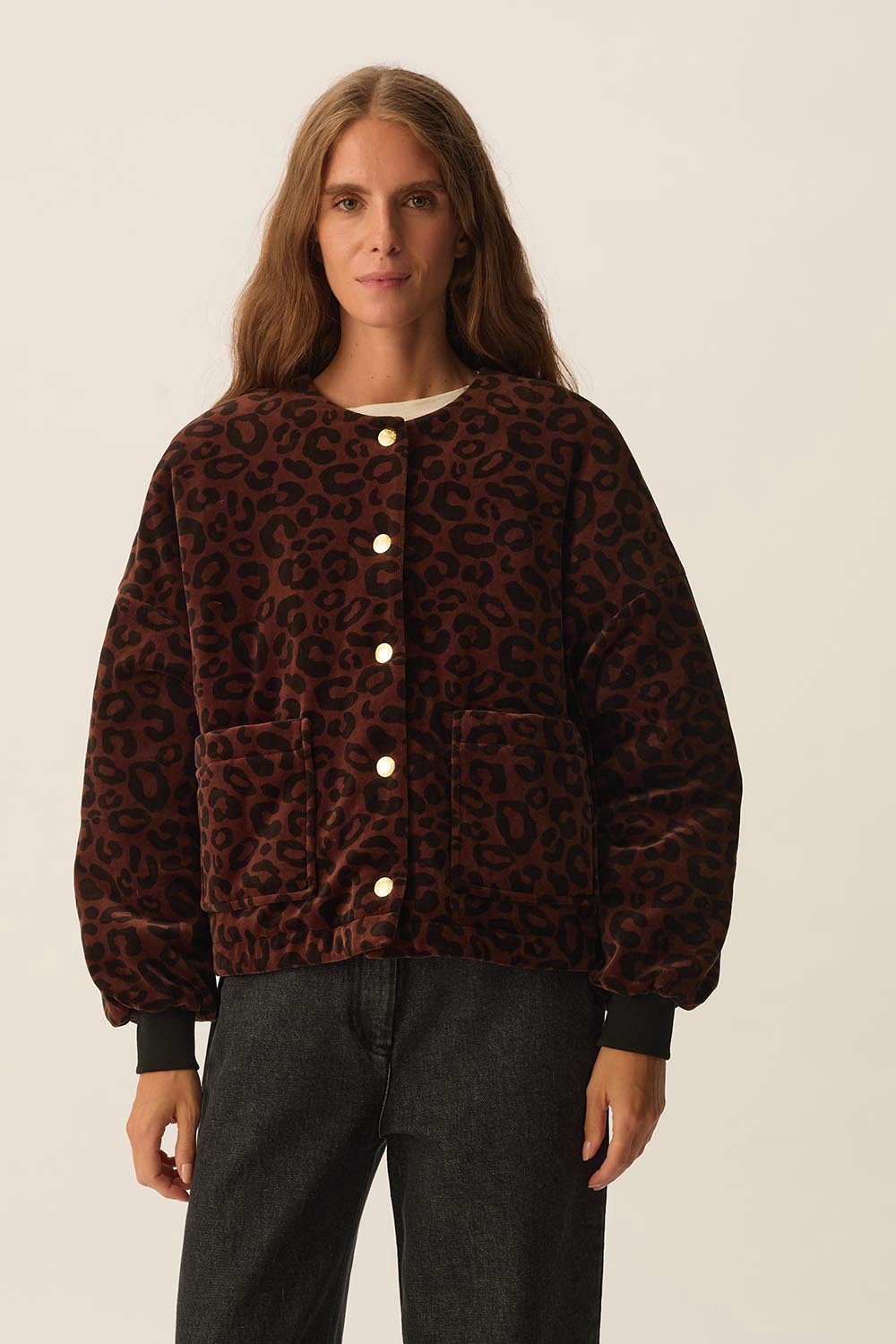 Knitted jacket Hilda Leopard