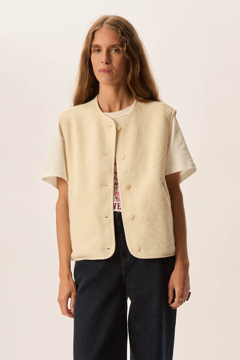 Veste maille Zlata Creme