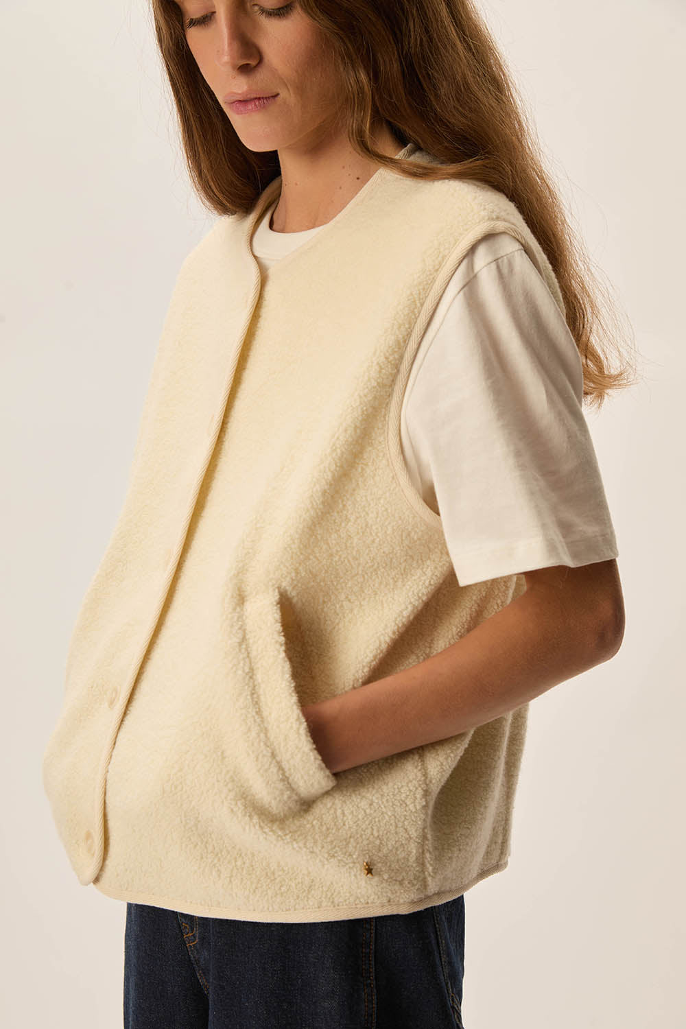 Veste maille Zlata Creme