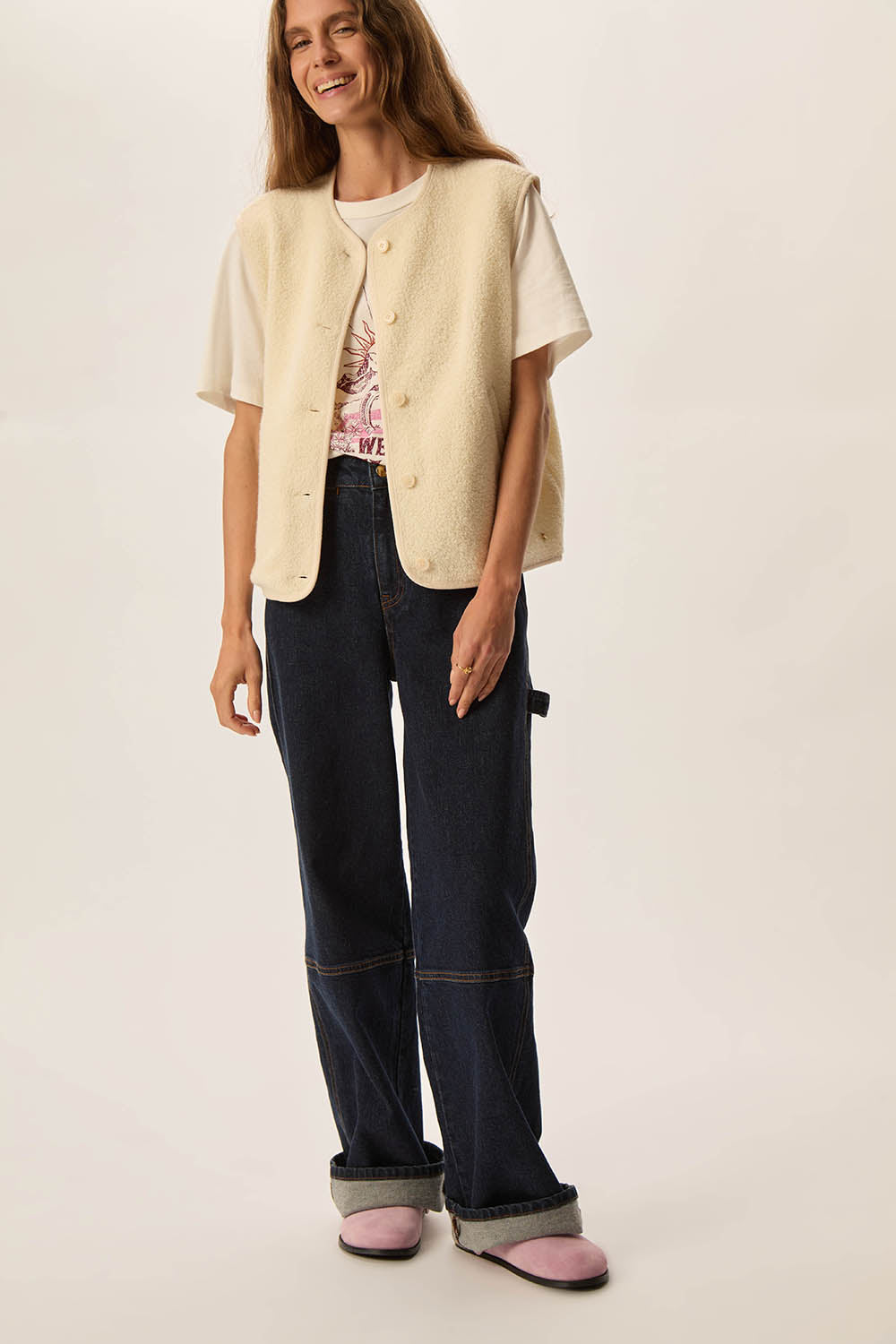 Veste maille Zlata Creme