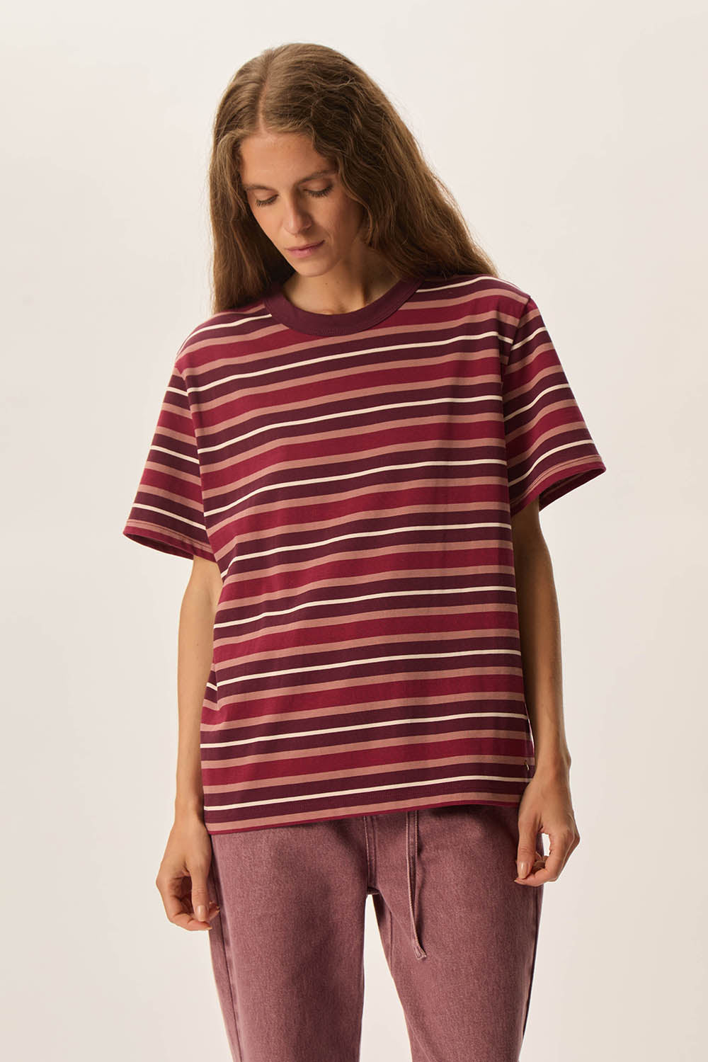 Femme Tee-shirt femme mélange Rouge-mélange Femme Tee-shirt femme mélange Rouge-mélange