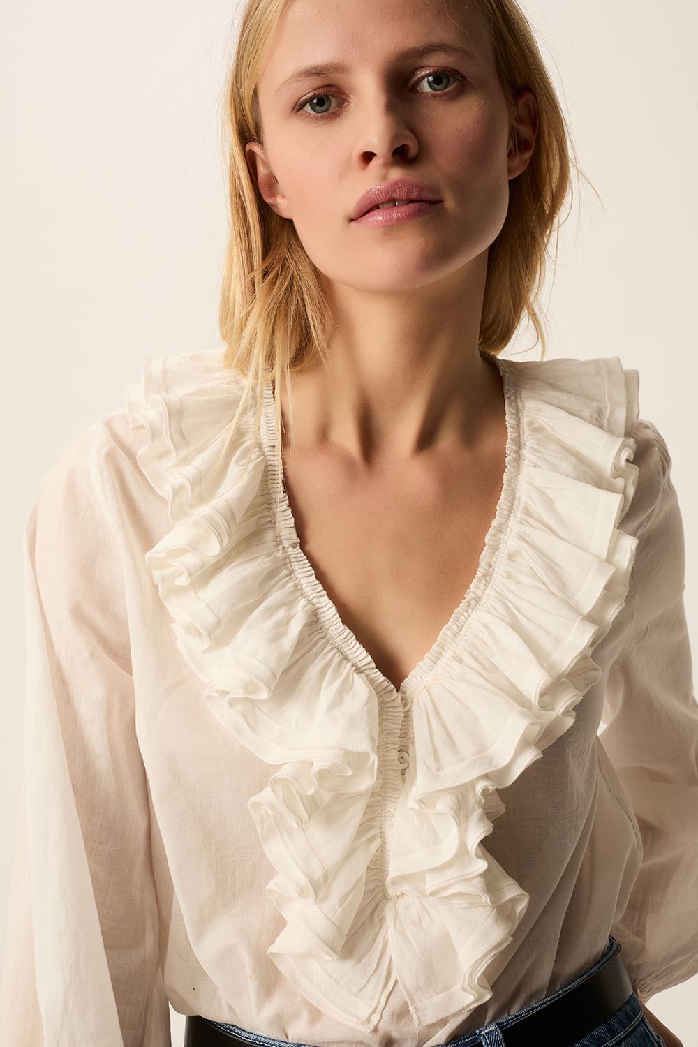 Blouse Sotinette Ecru