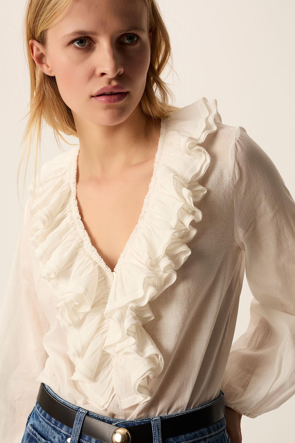 Blouse Sotinette Ecru