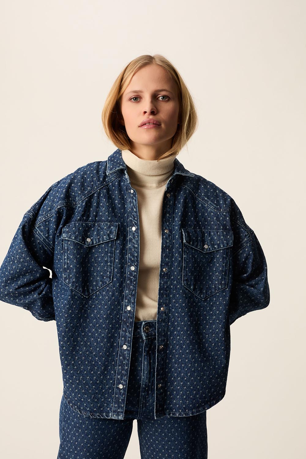 Chemise Lolly Jacquard Middle Blue