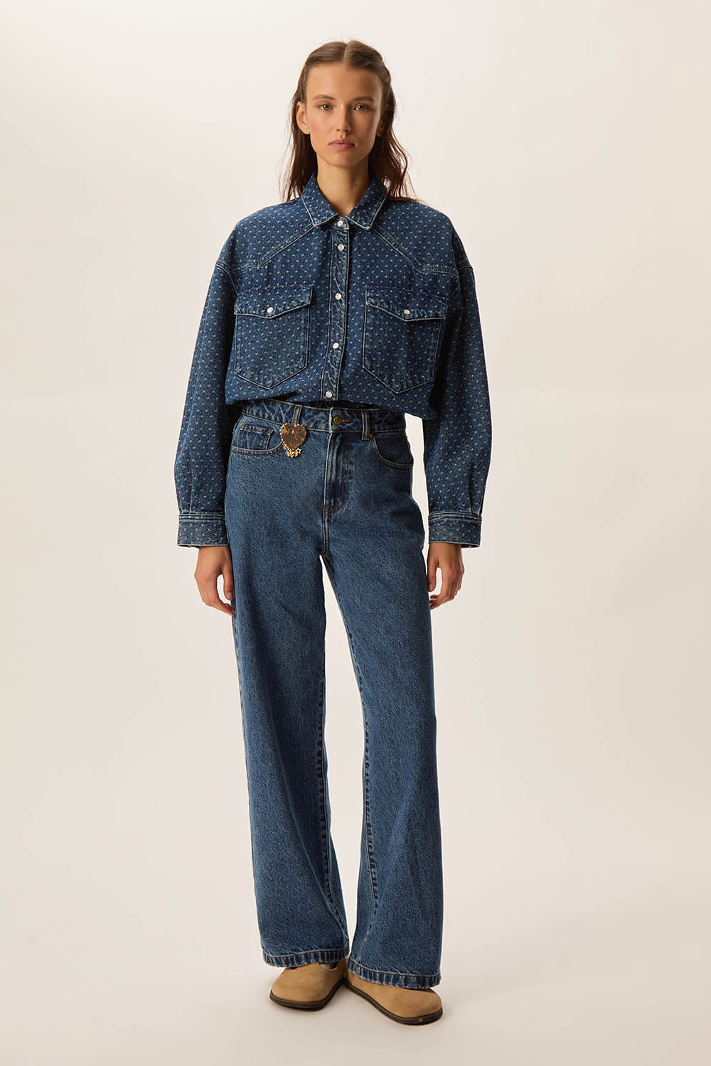 Chemise Lolly Jacquard Middle Blue