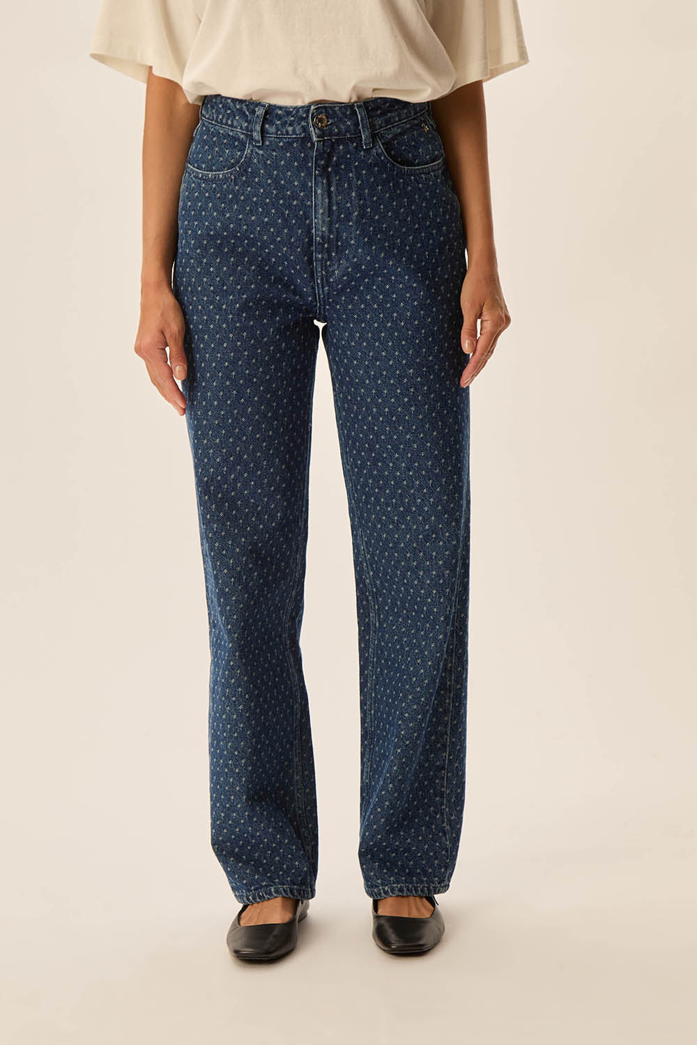 Jeans Lorin Jacquard Middle Blue