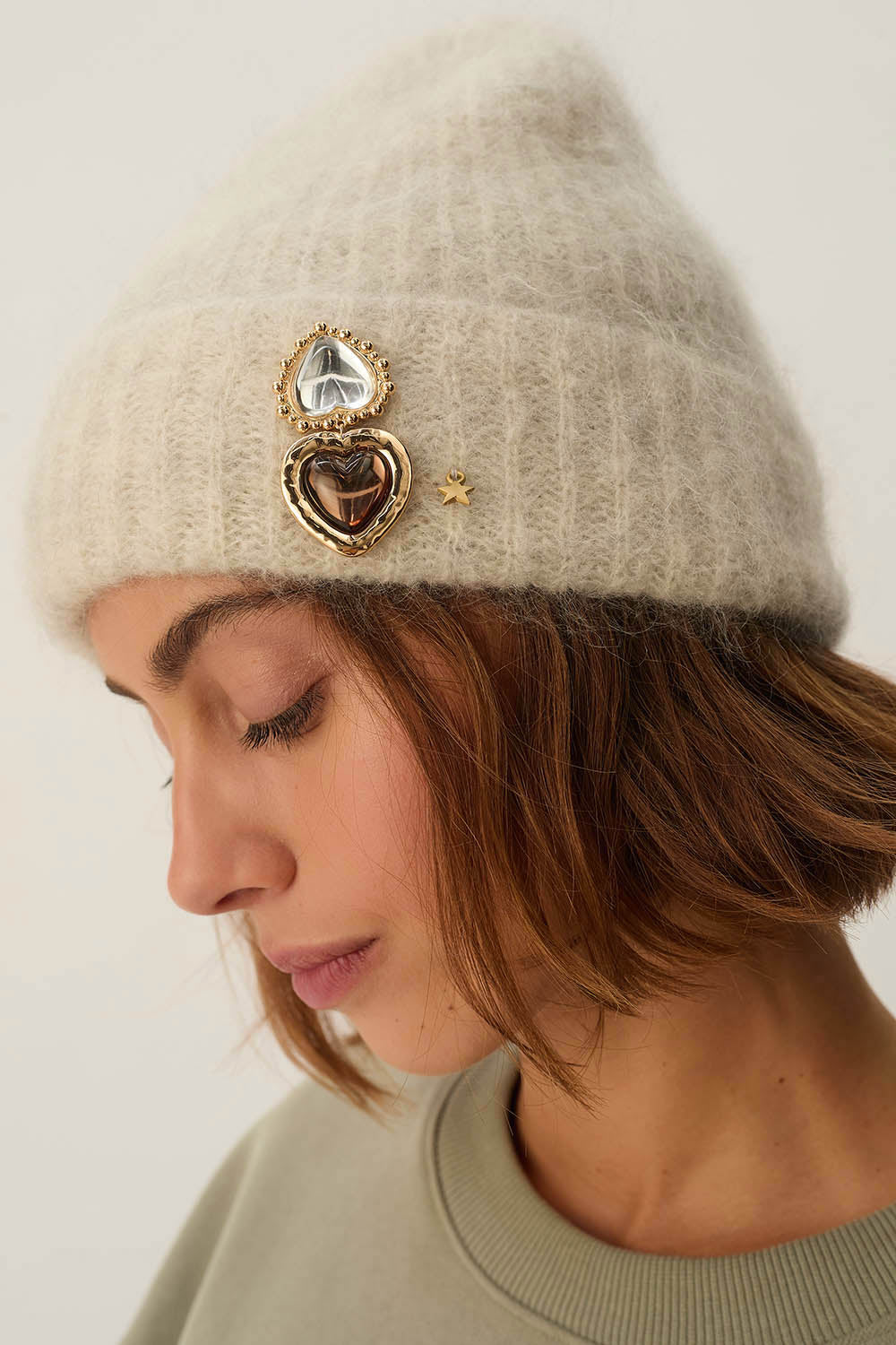 Broche Norma Argent/Coffee