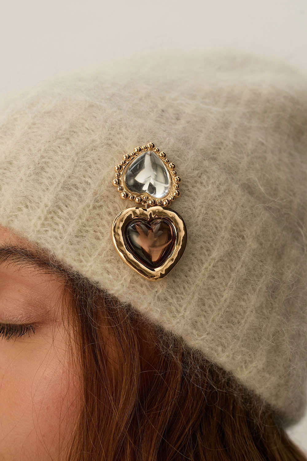 Broche Norma Argent/Coffee