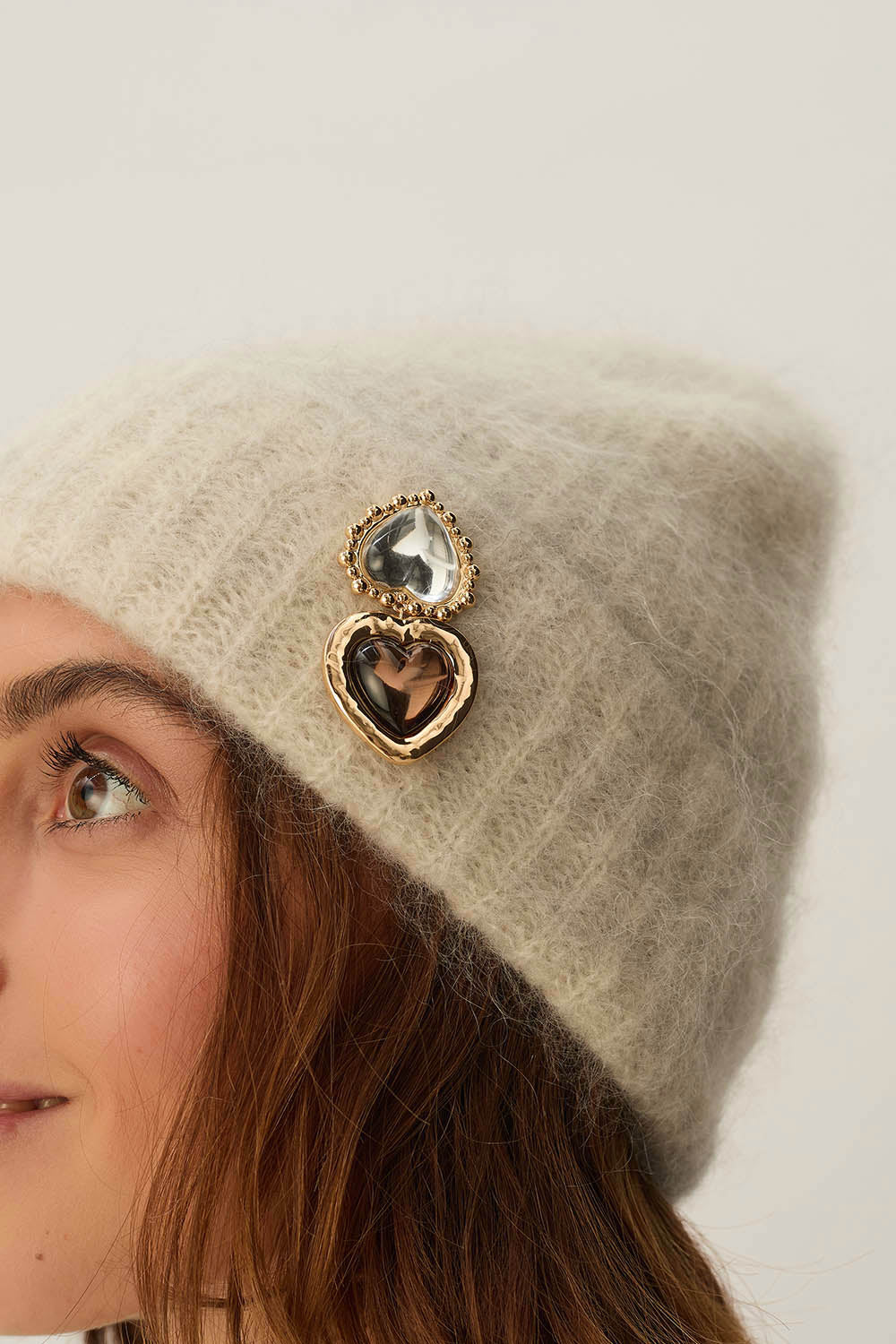 Broche Norma Argent/Coffee