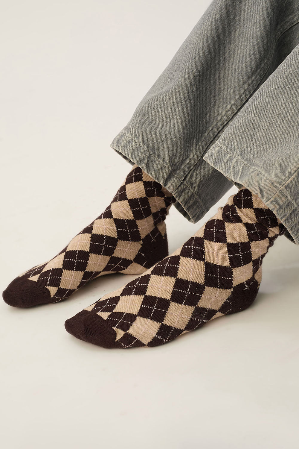 Chaussettes Philomene Loup/Coffee