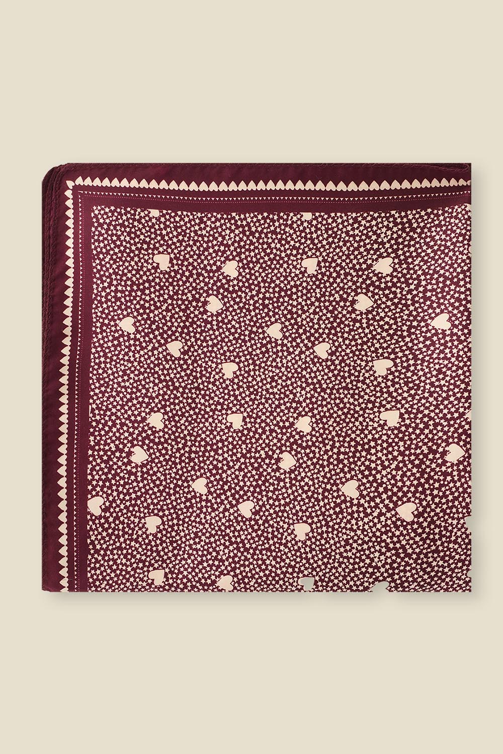 Carré de soie Nybiche Coeur Berry