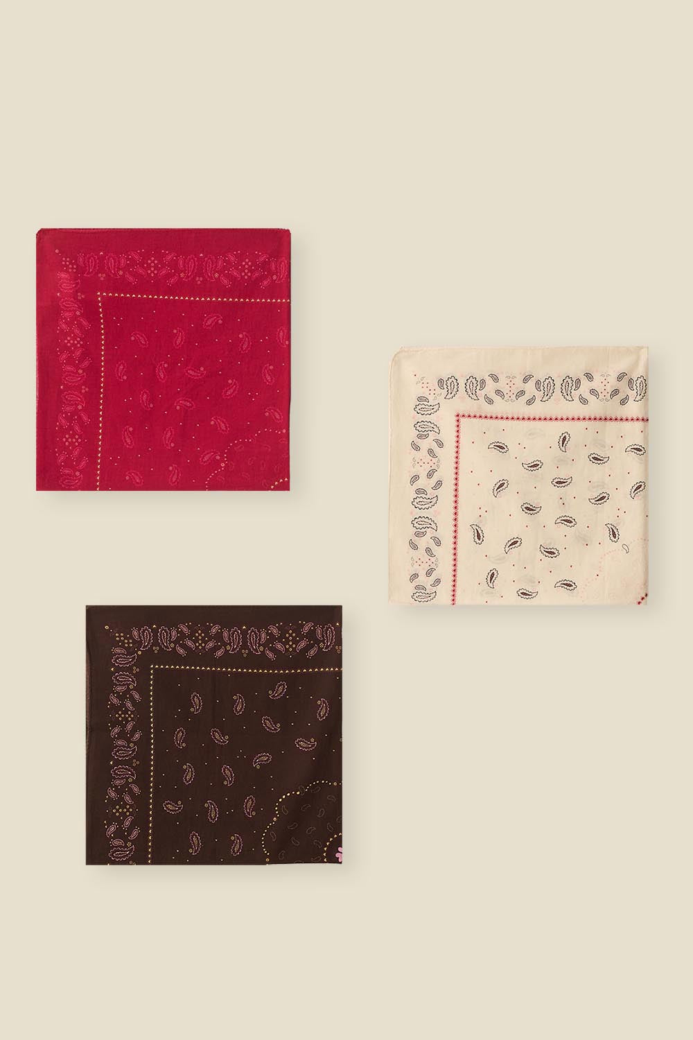 Foulard Nypette Paisley Rouge