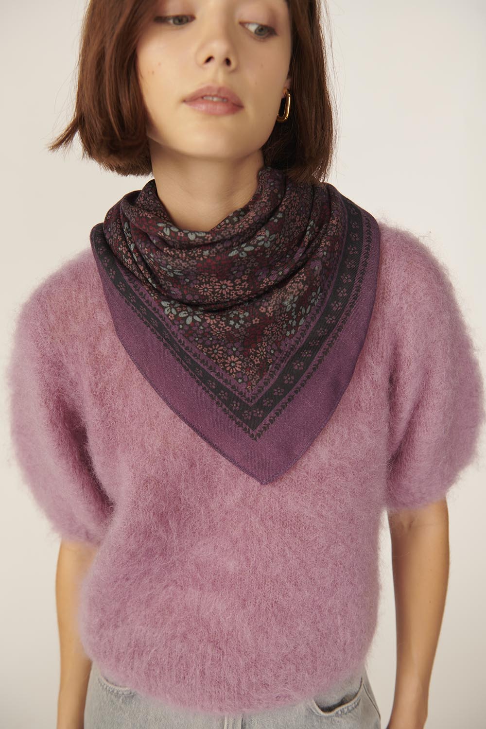 Foulard Nydou Golden Framboise