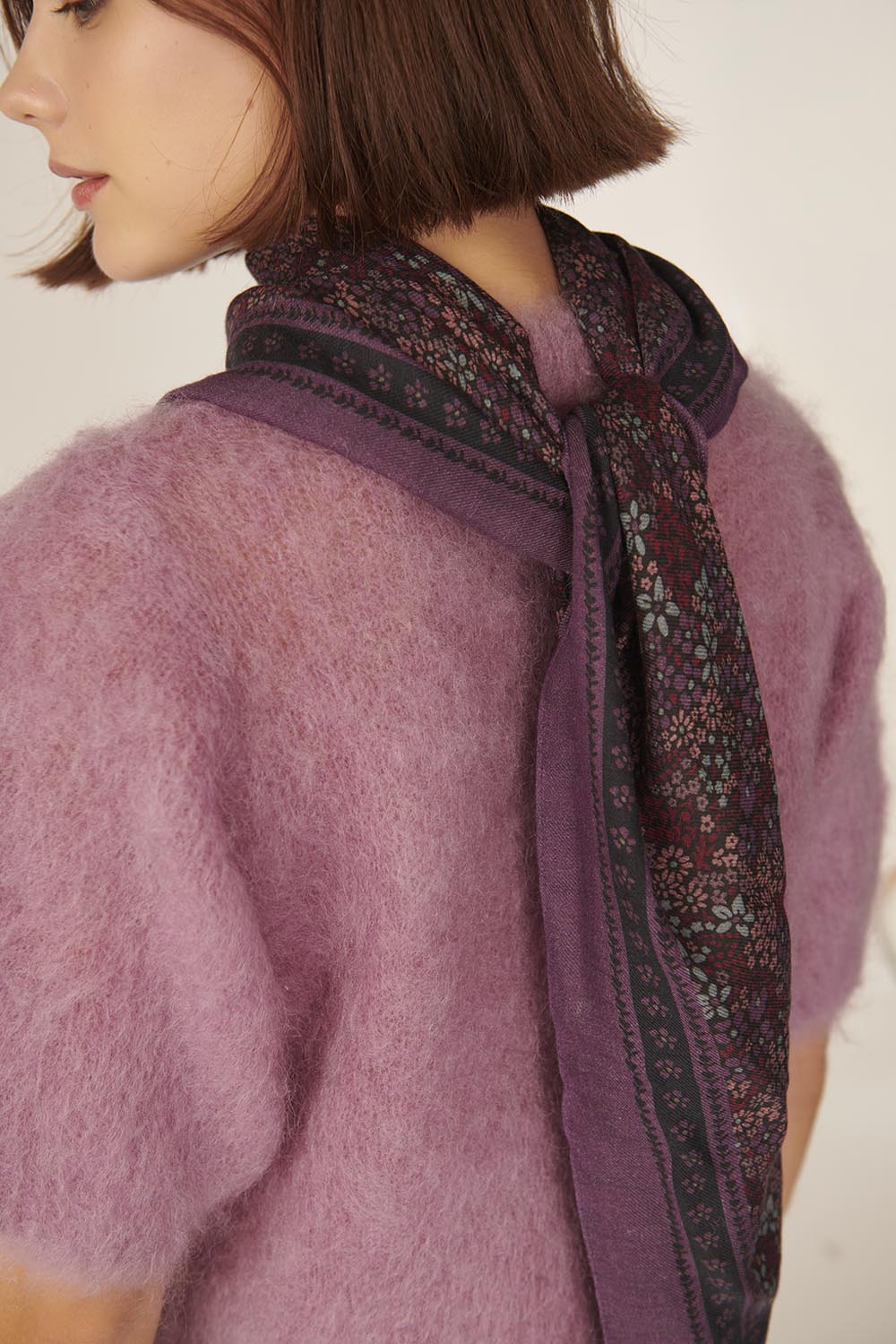 Foulard Nydou Golden Framboise