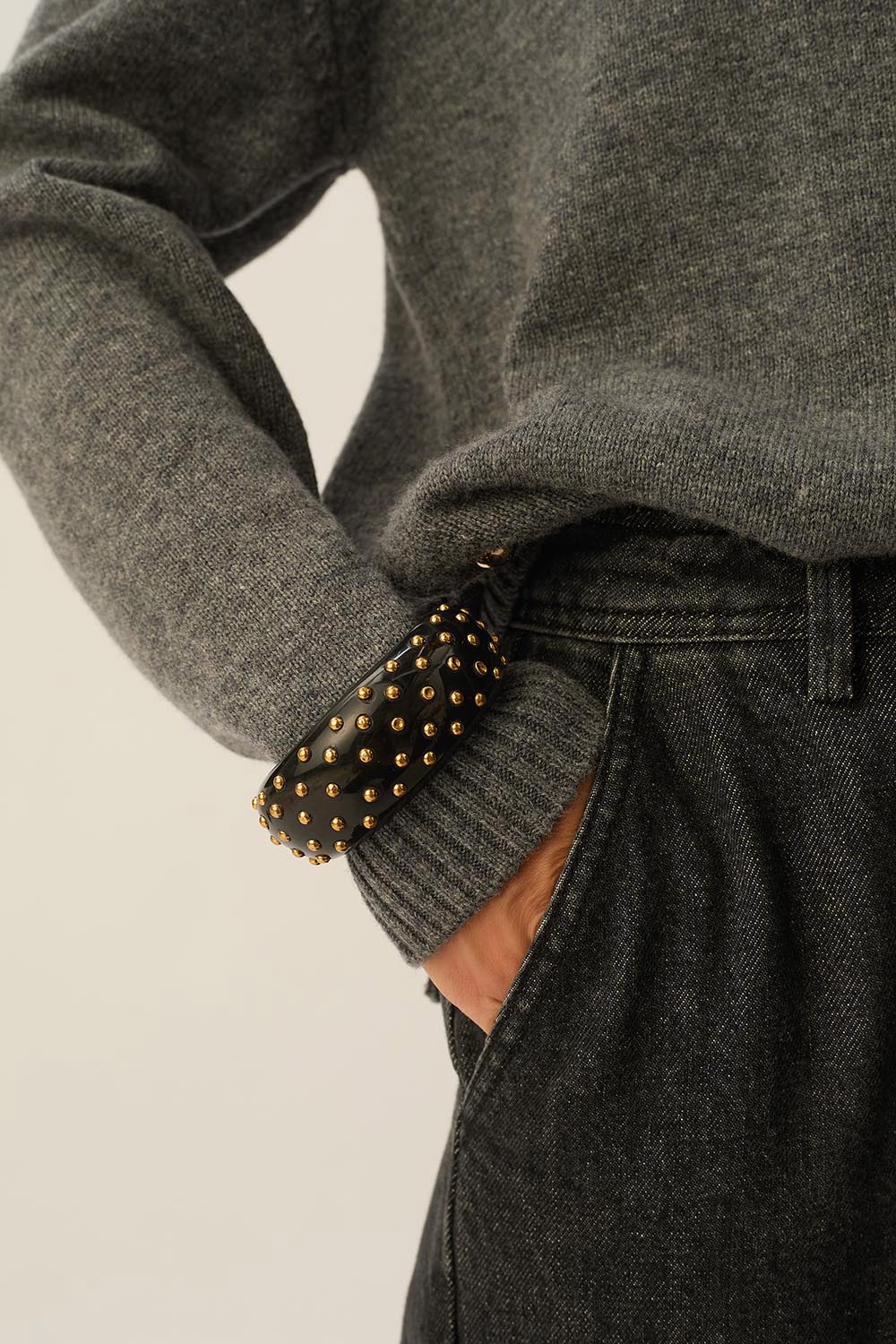 Lalbott Noir/Dore Bangle