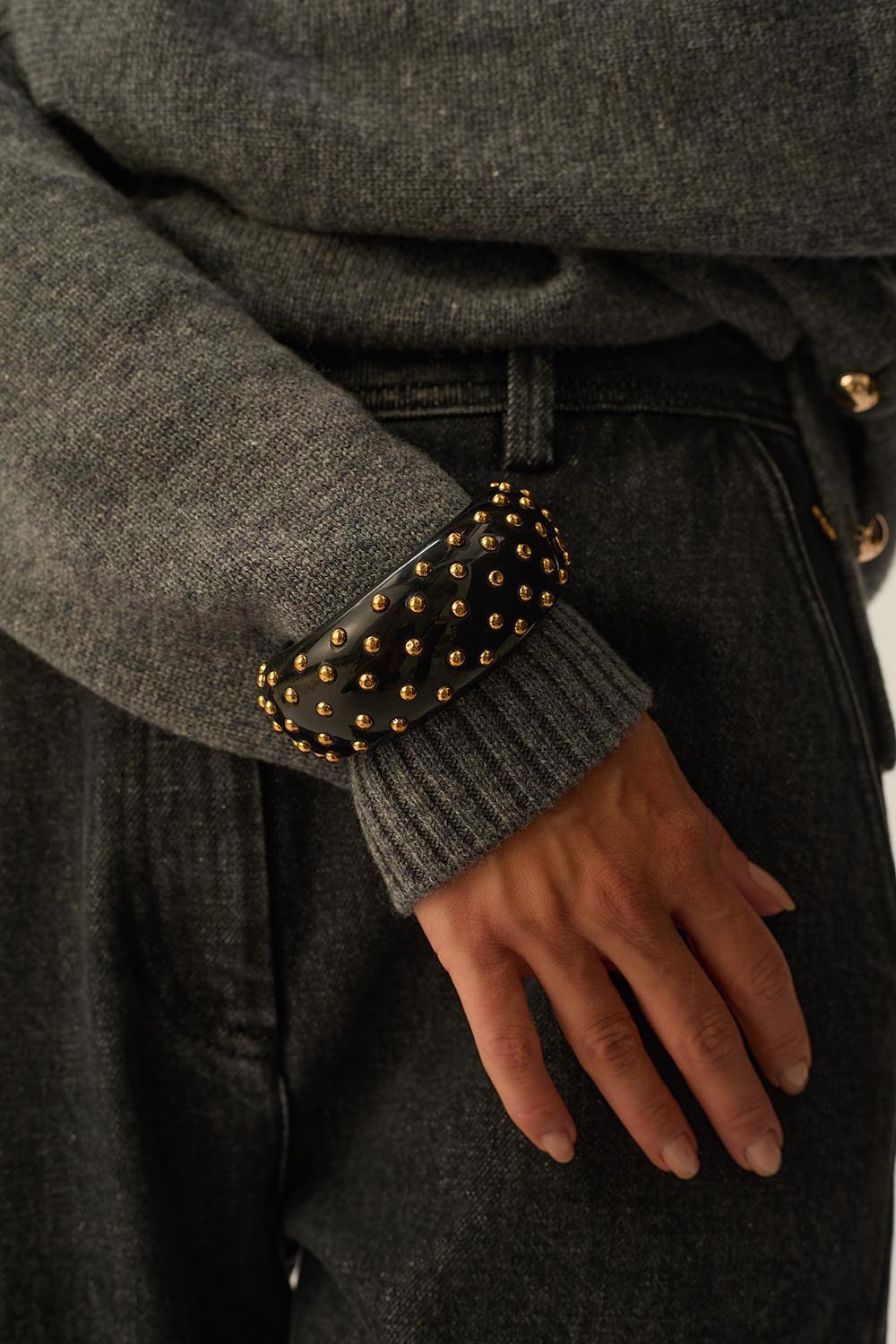 Lalbott Noir/Dore Bangle