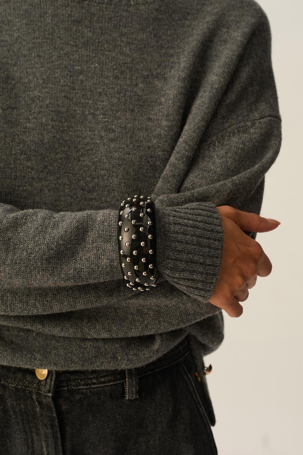 Lalbott Noir/Argent Bangle