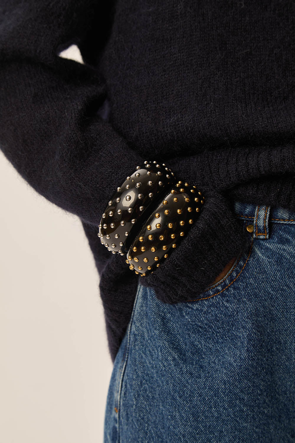 Lalbott Noir/Argent Bangle