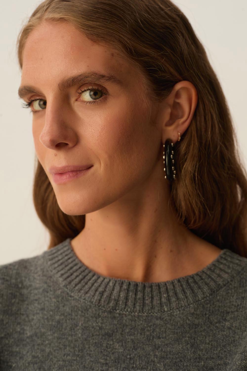 Lalbert Noir/Argent Earrings