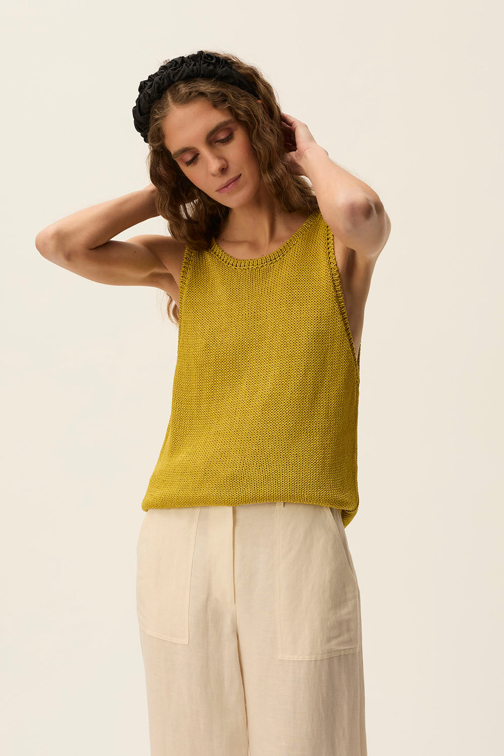 des petit hauts Top Carlota Chartreuse