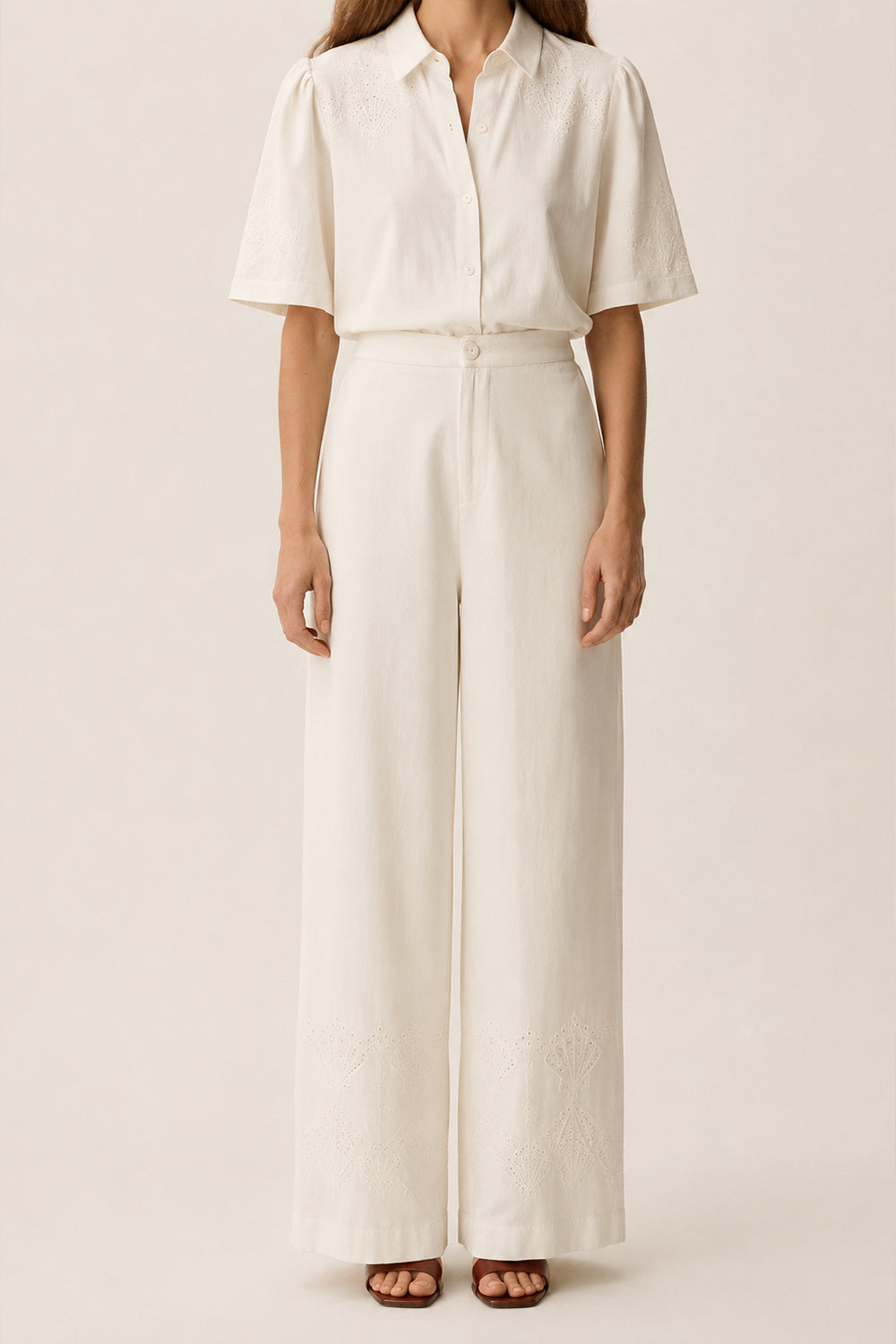 Pantalon tamara ecru