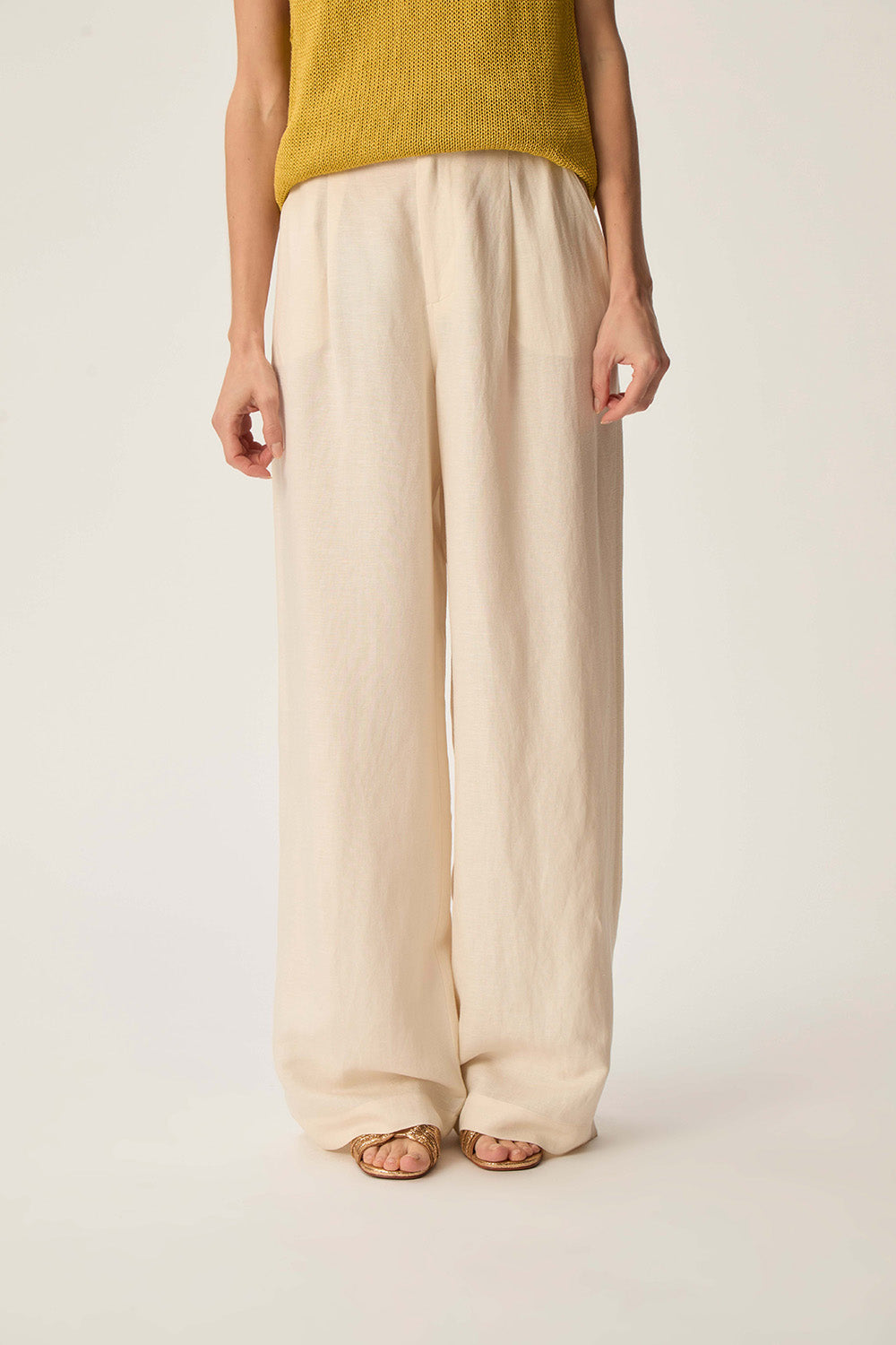 des petit hauts Pantalon Tahiko Creme