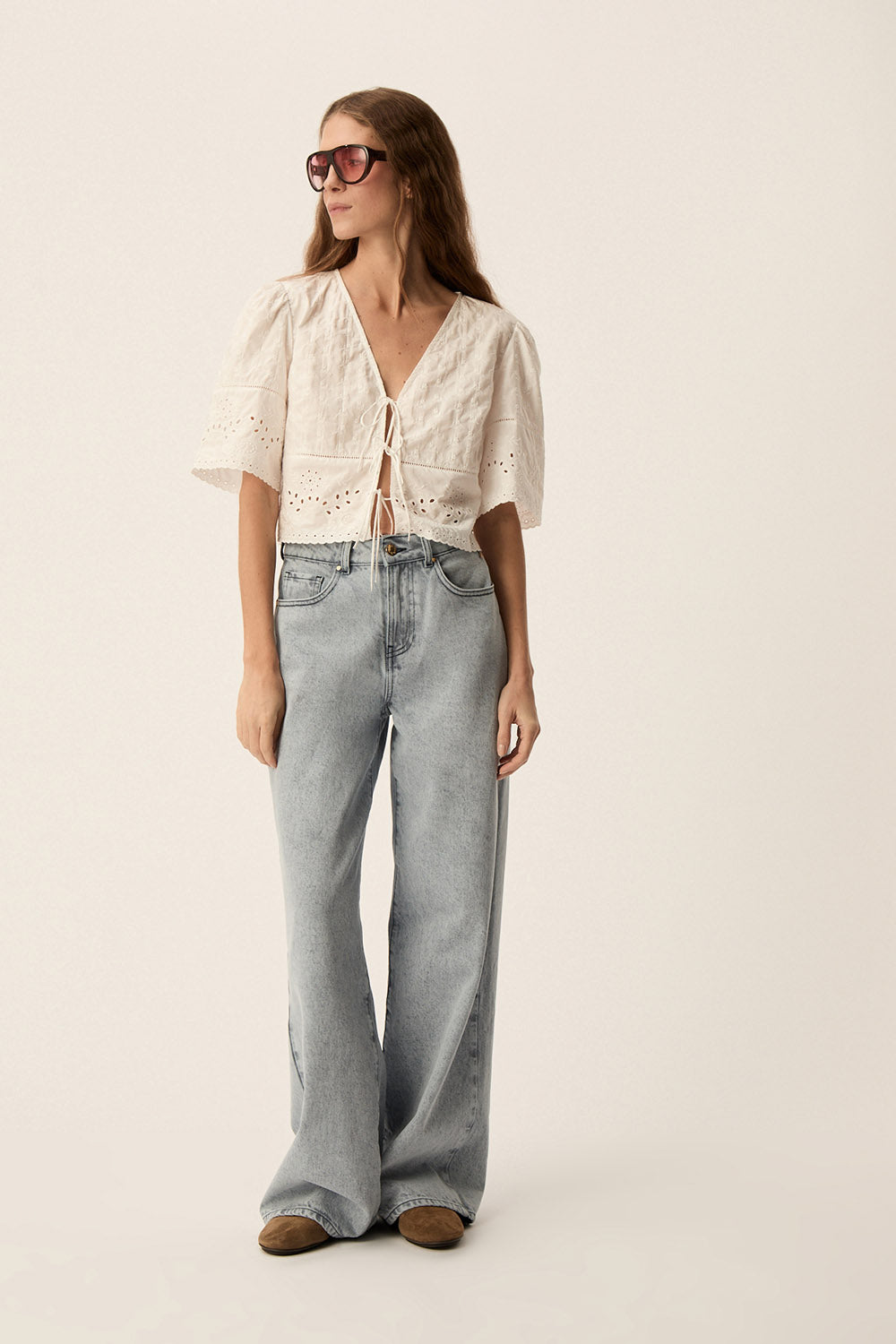 des petit hauts Top Santa Ecru