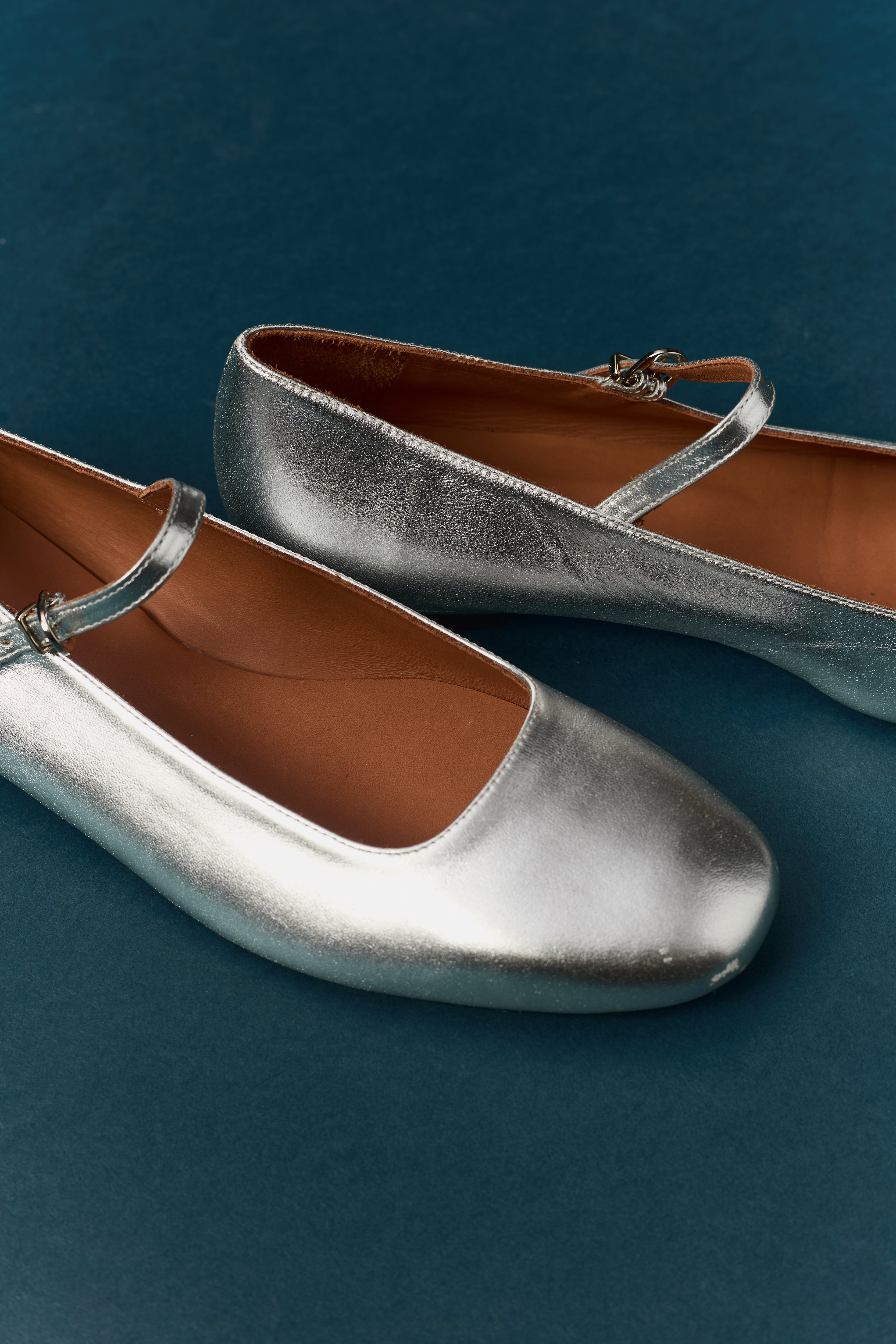 Ballerines en cuir Lilio Argent