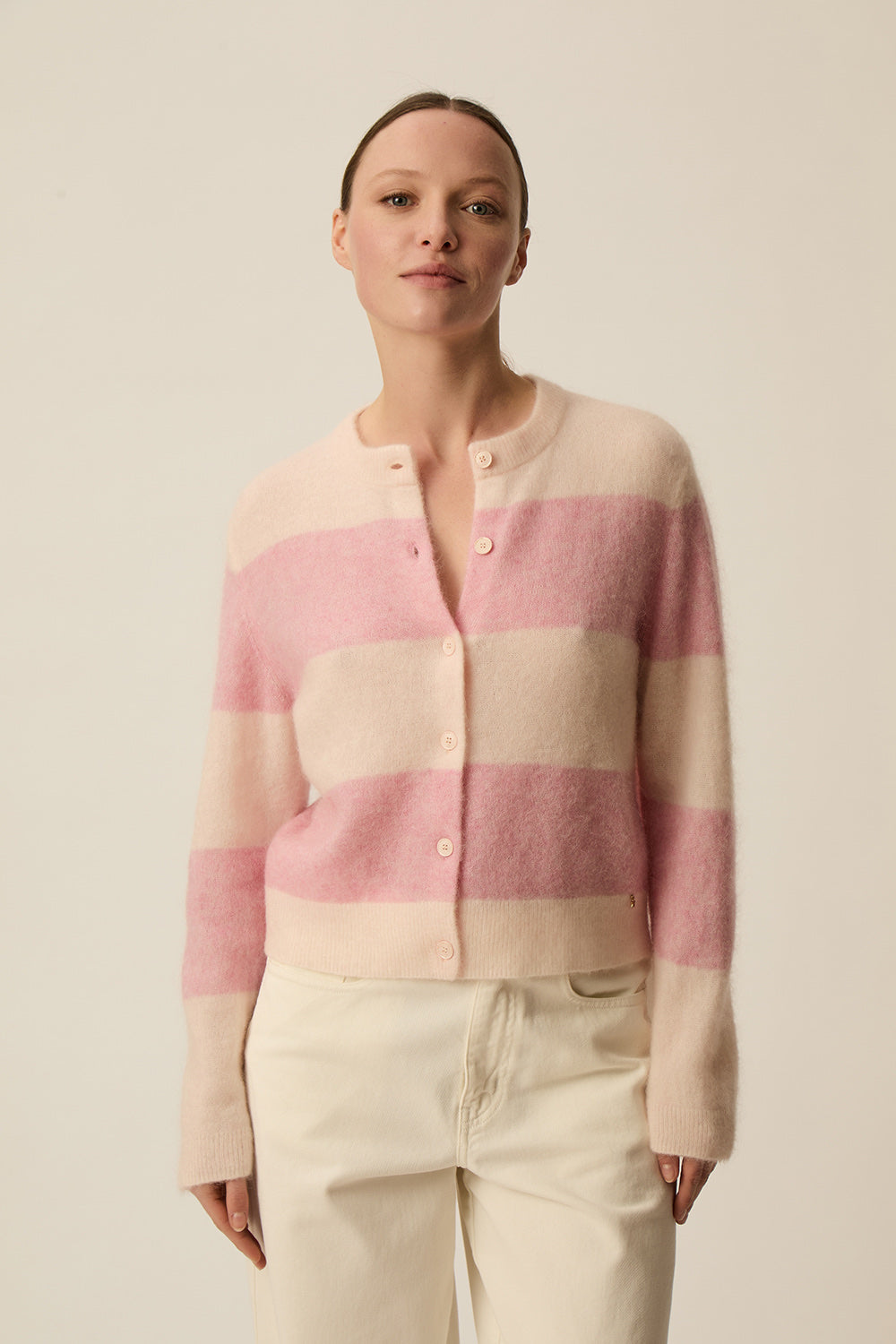 Gilet Domette Poudre/Rose