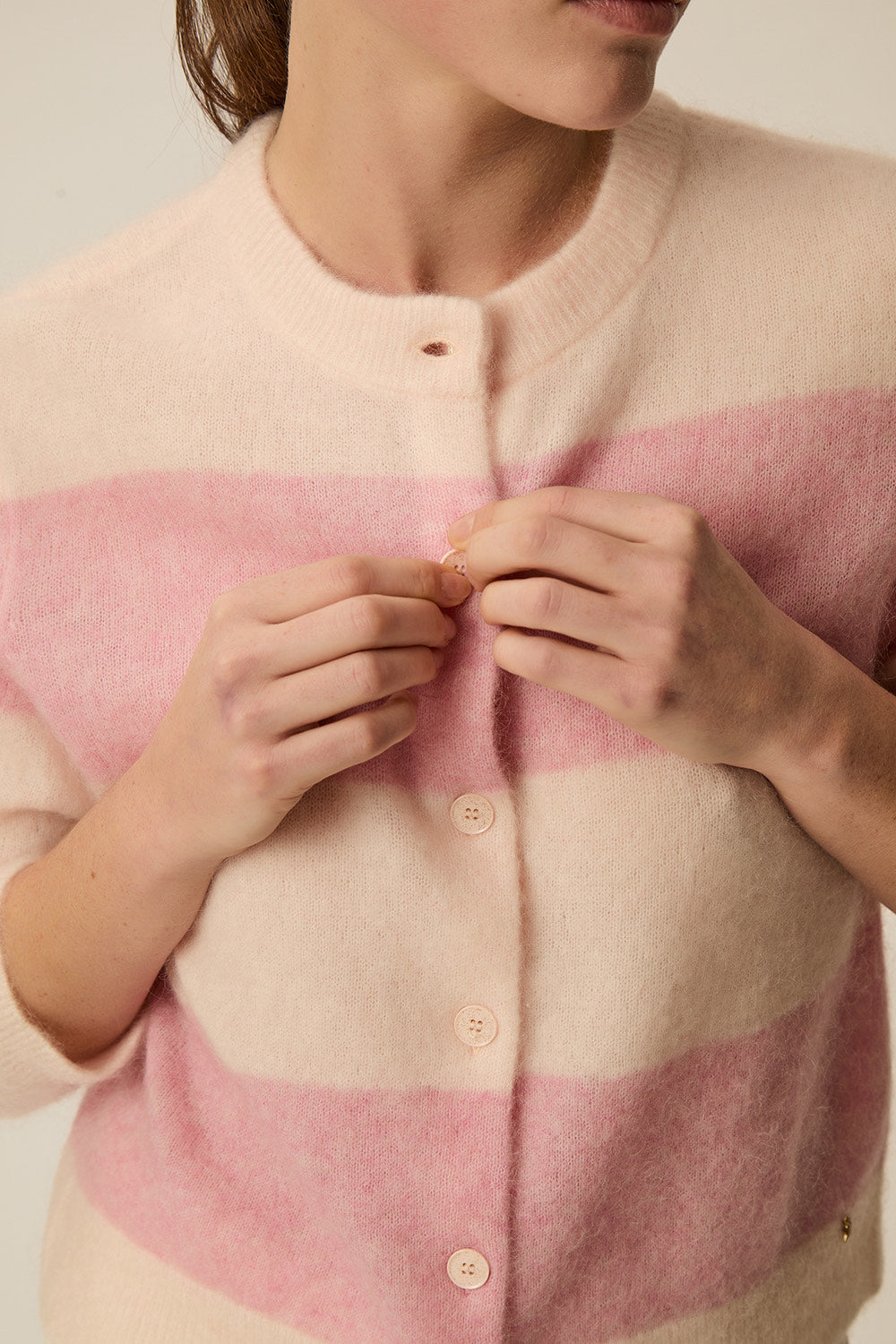 Gilet Domette Poudre/Rose