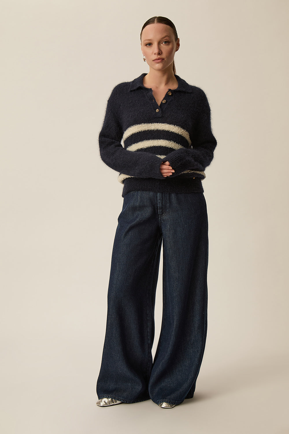 Jumper Claudio Marine/Creme