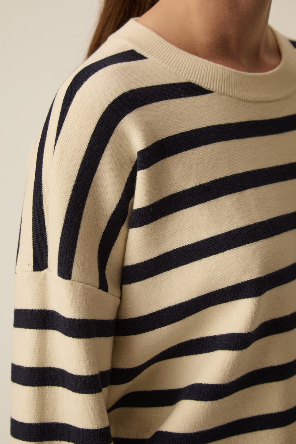 Pull marinière Biscote Creme/Marine