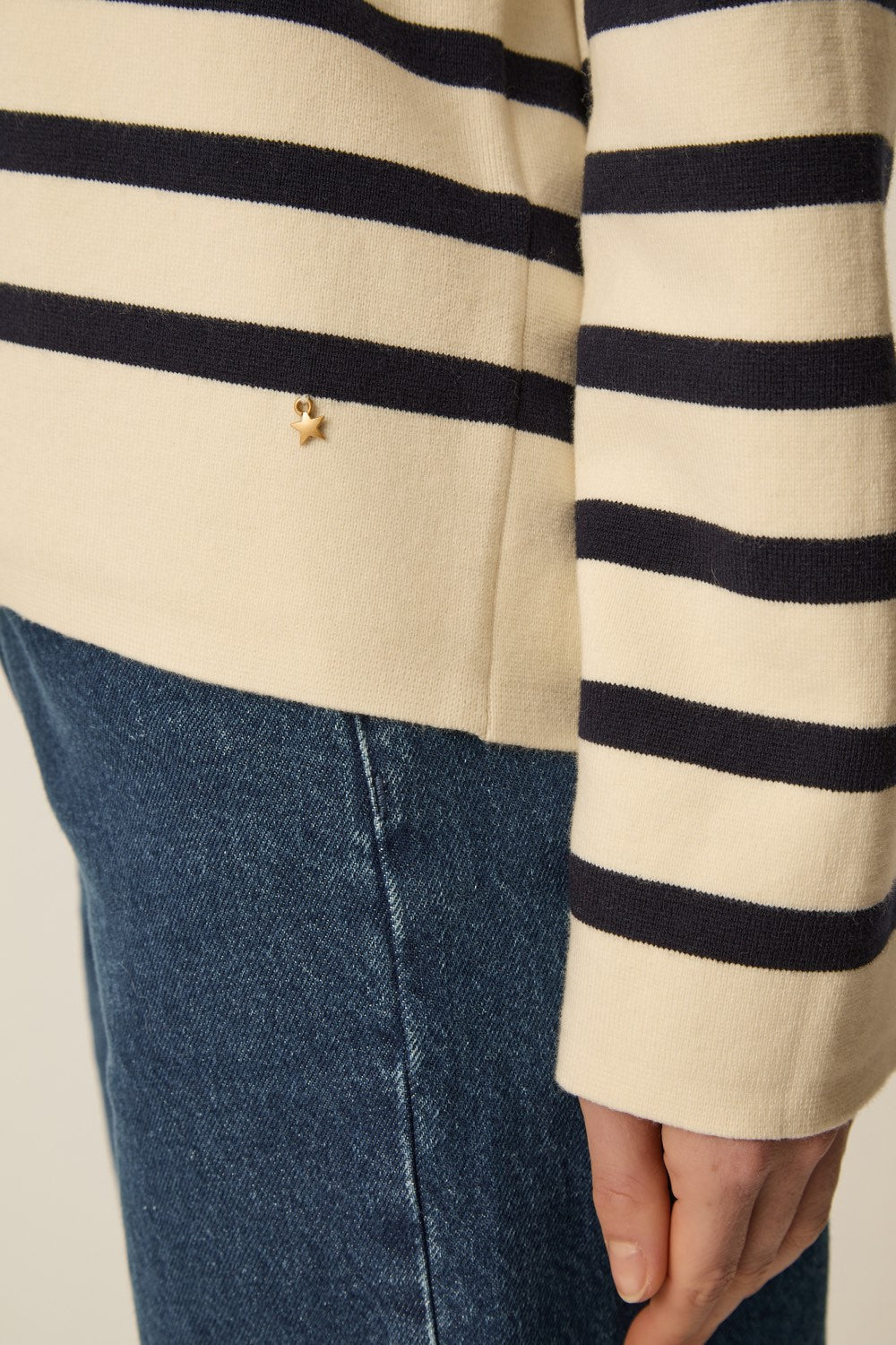 Striped jumper Biscote Creme/Marine