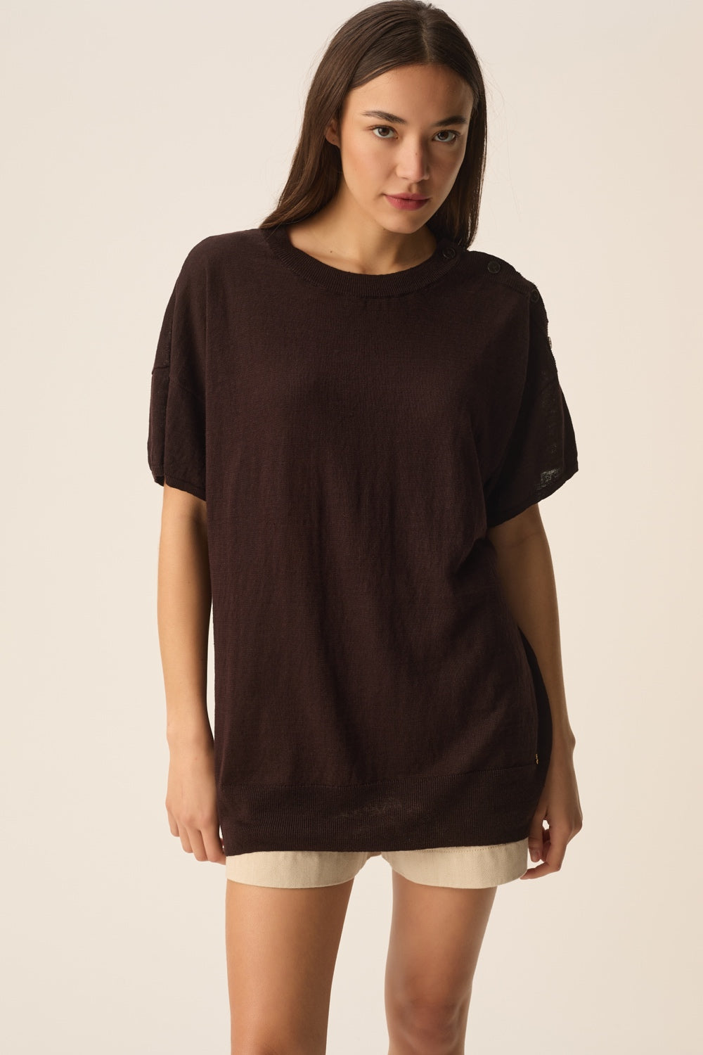 Pull manches  courtes Brownie Terre