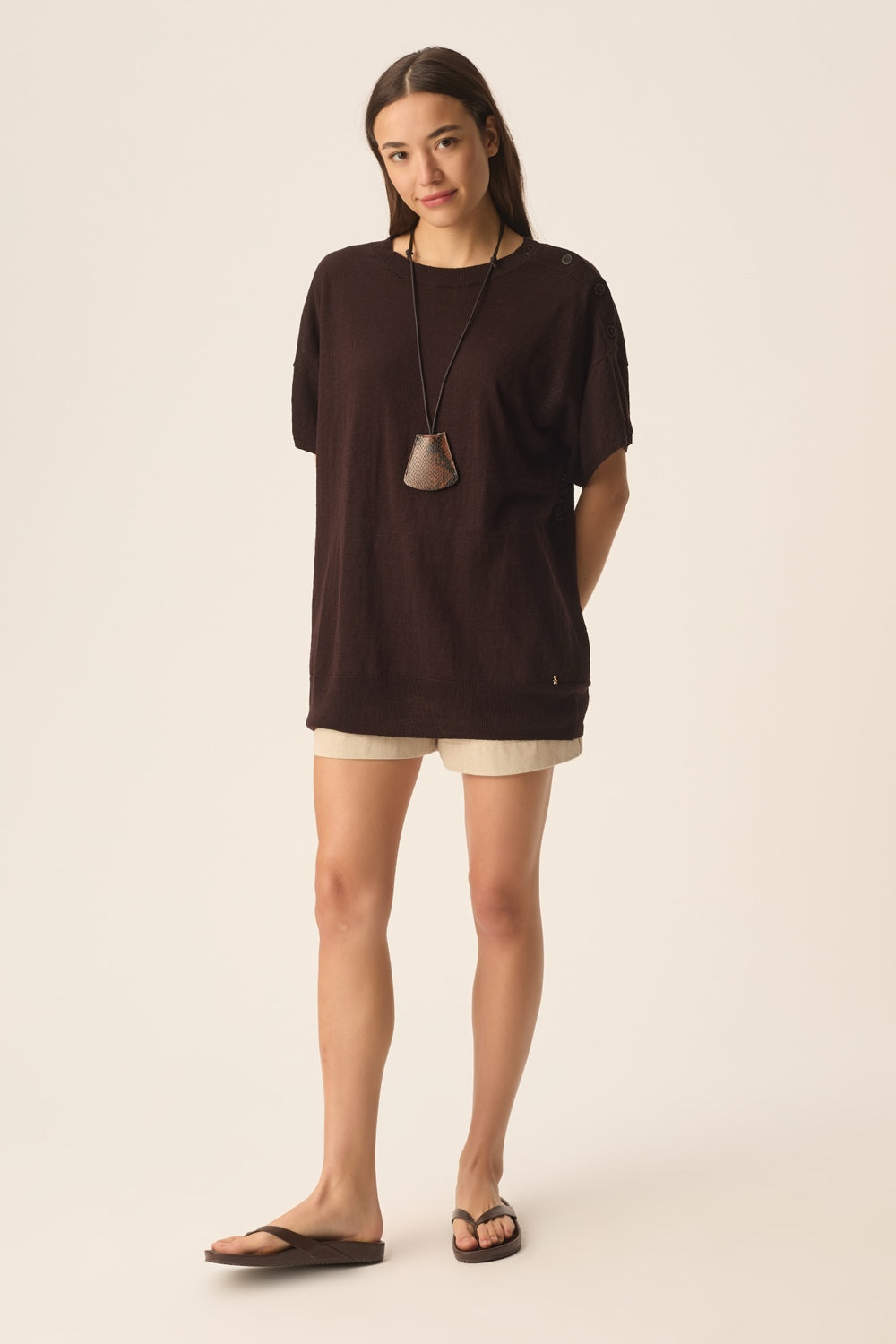 Short-sleeved jumper Brownie Terre