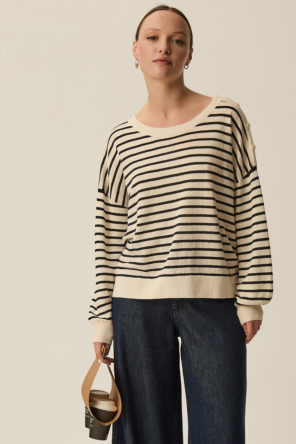 Pull Brady Creme/Marine